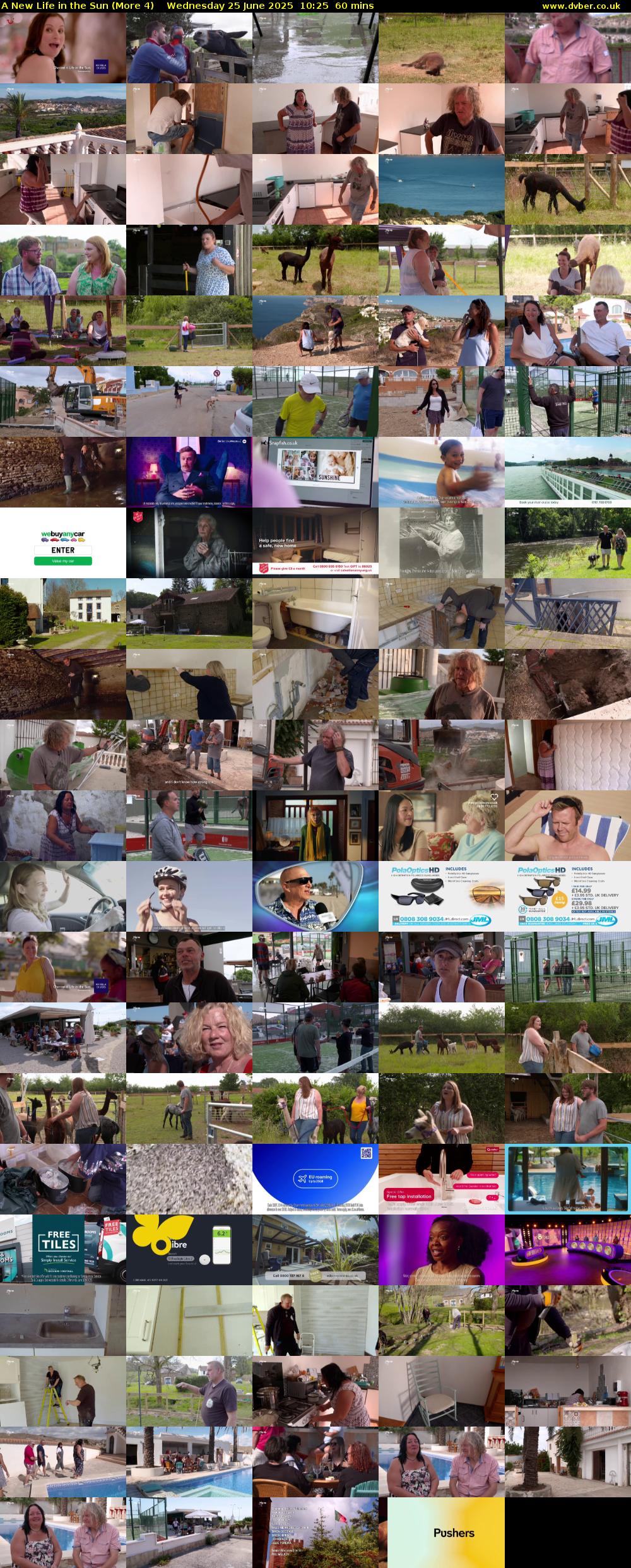 A New Life in the Sun (More 4) Wednesday 25 June 2025 10:25 - 11:25