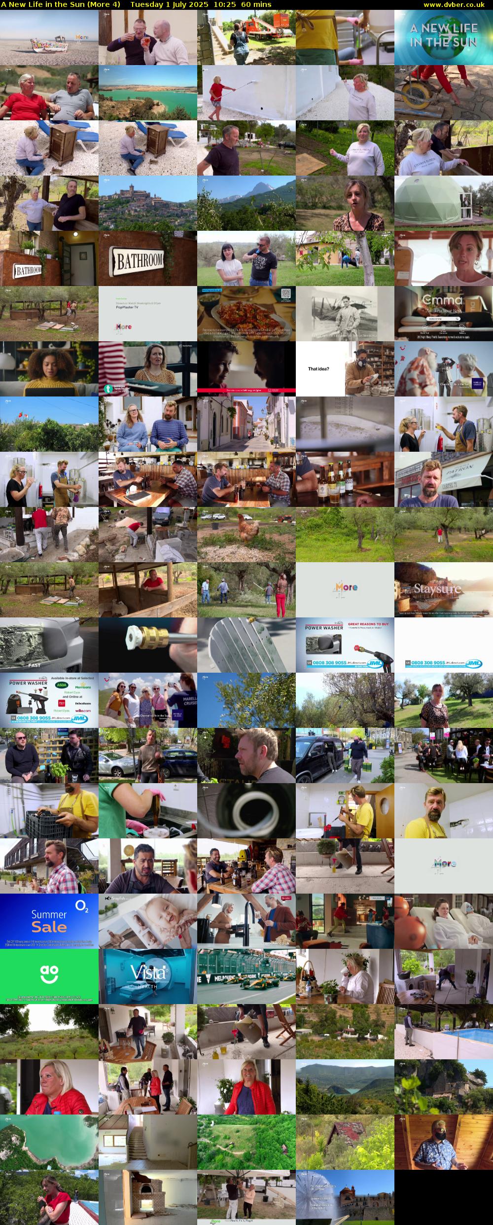 A New Life in the Sun (More 4) Tuesday 1 July 2025 10:25 - 11:25