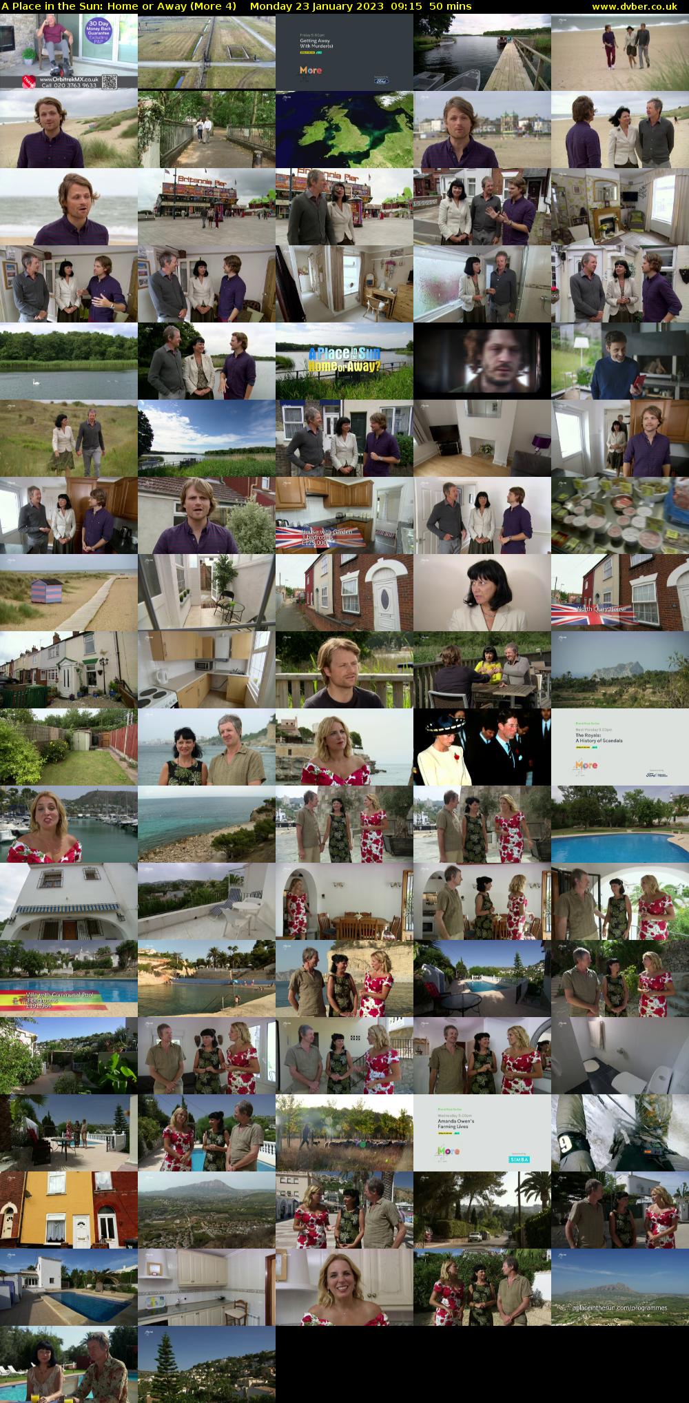 A Place in the Sun: Home or Away (More 4) Monday 23 January 2023 09:15 - 10:05