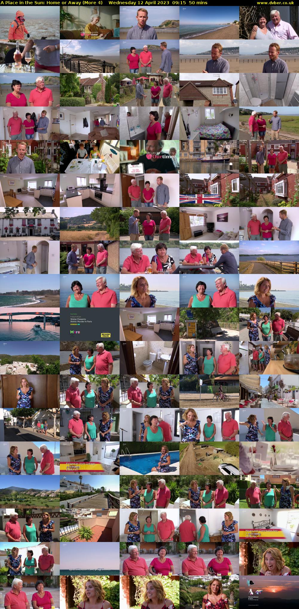 A Place in the Sun: Home or Away (More 4) Wednesday 12 April 2023 09:15 - 10:05