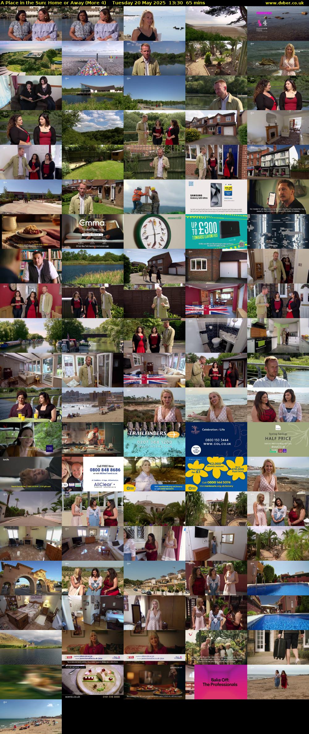 A Place in the Sun: Home or Away (More 4) Tuesday 20 May 2025 13:30 - 14:35