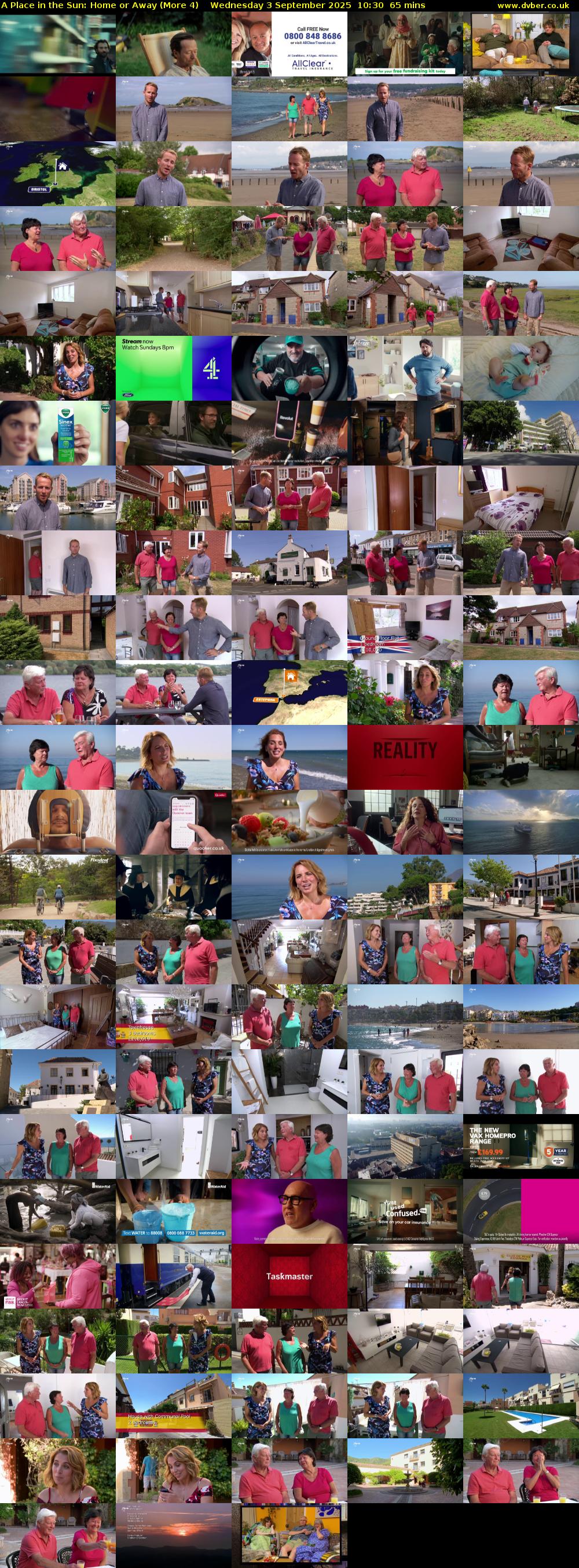 A Place in the Sun: Home or Away (More 4) Wednesday 3 September 2025 10:30 - 11:35
