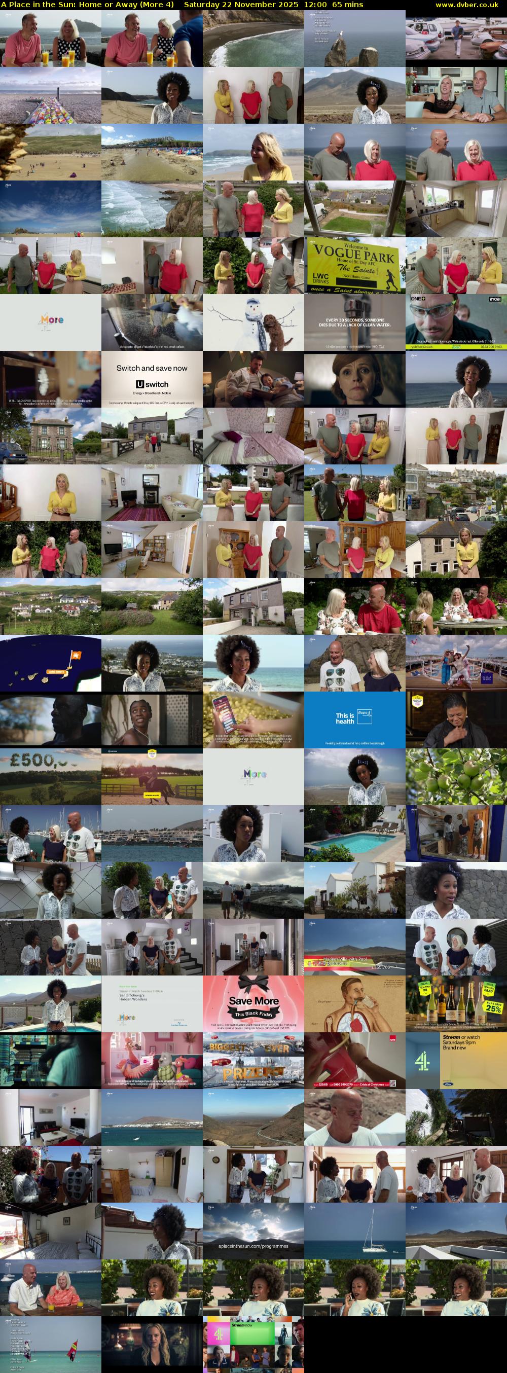 A Place in the Sun: Home or Away (More 4) Saturday 22 November 2025 12:00 - 13:05