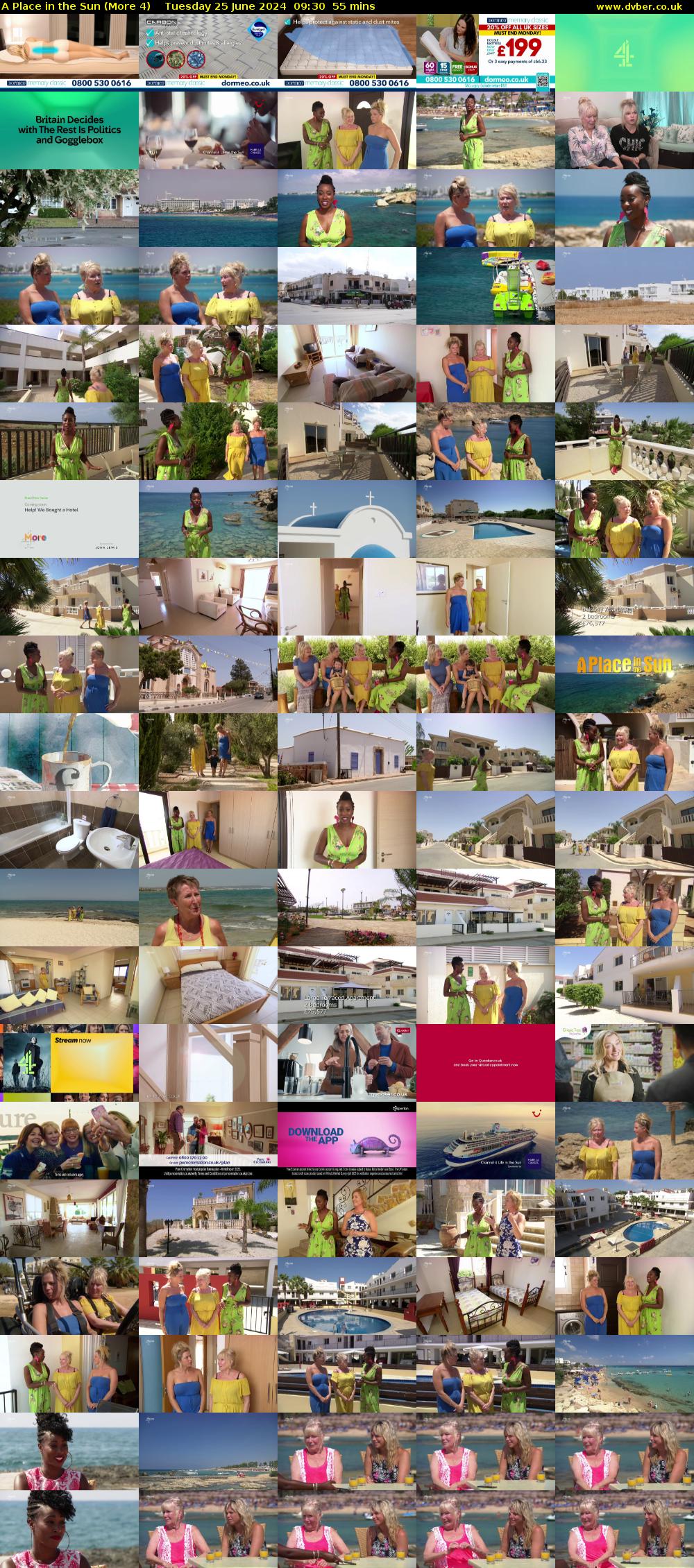 A Place in the Sun (More 4) Tuesday 25 June 2024 09:30 - 10:25