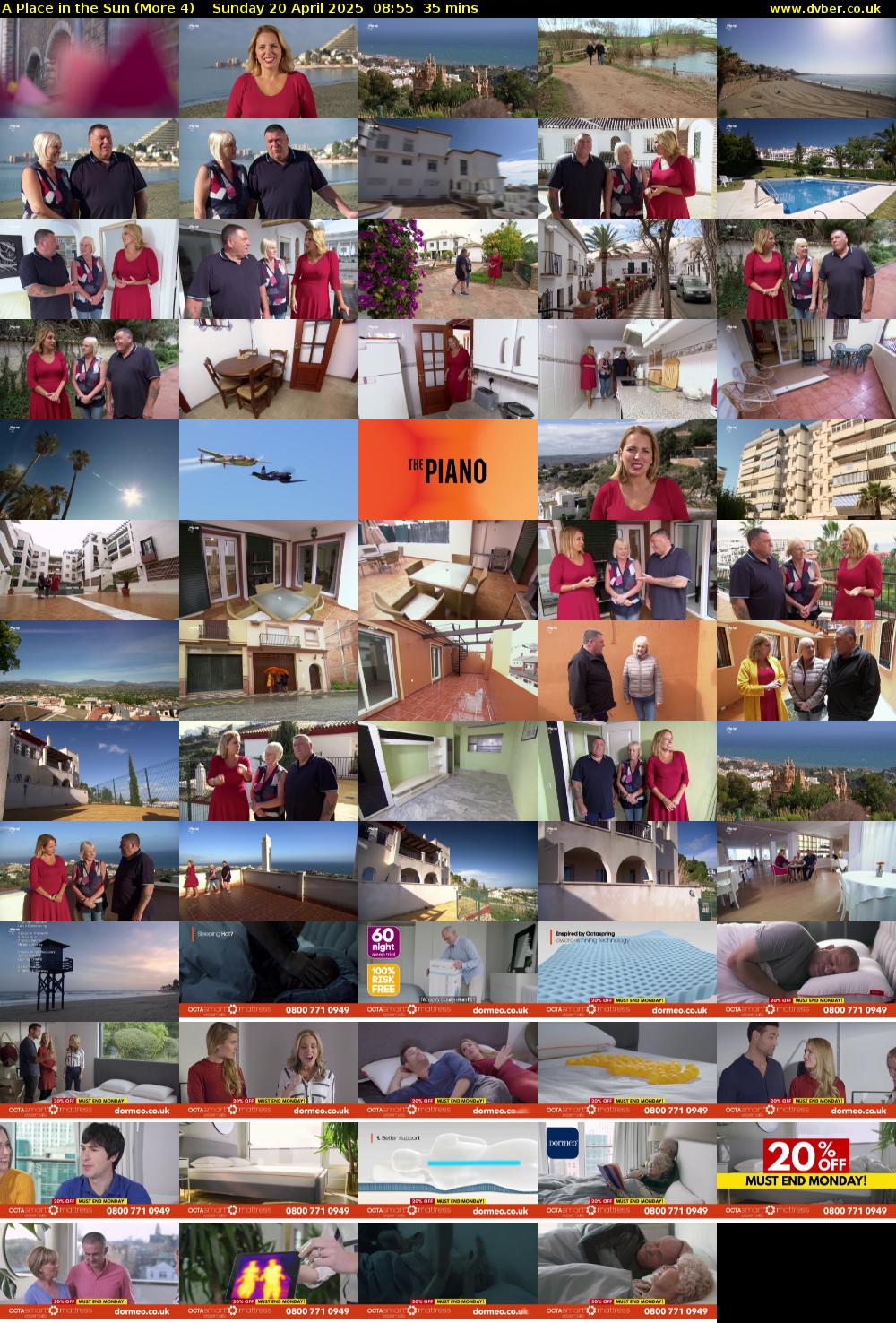 A Place in the Sun (More 4) Sunday 20 April 2025 08:55 - 09:30