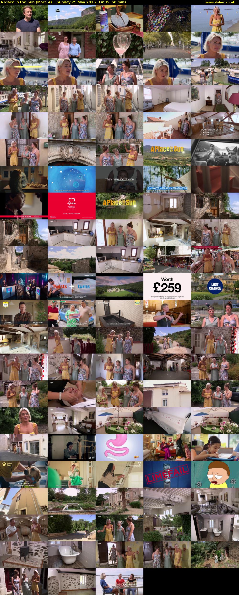 A Place in the Sun (More 4) Sunday 25 May 2025 14:35 - 15:35