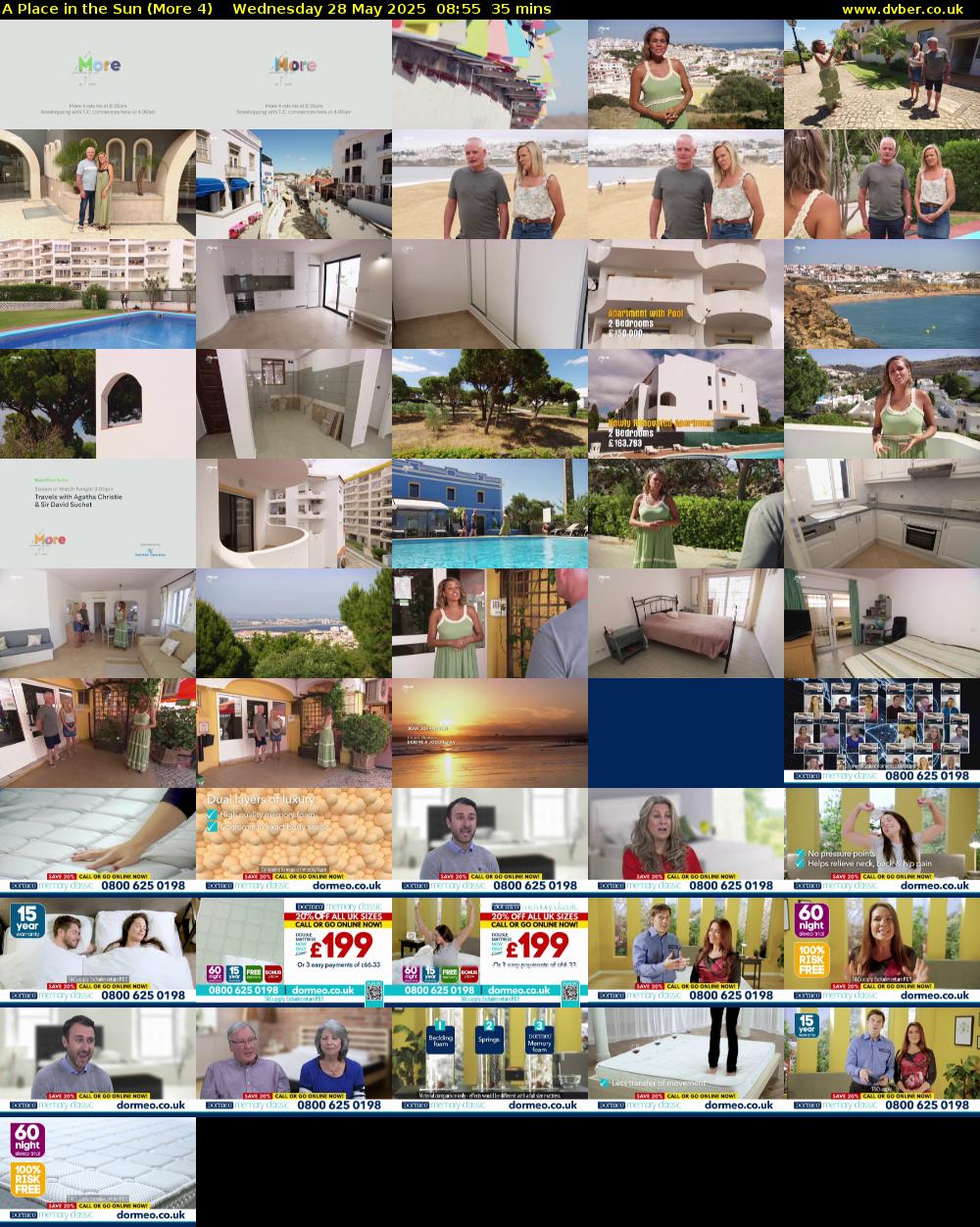 A Place in the Sun (More 4) Wednesday 28 May 2025 08:55 - 09:30
