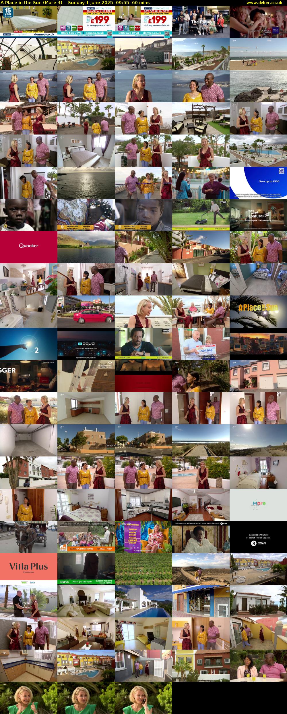 A Place in the Sun (More 4) Sunday 1 June 2025 09:55 - 10:55
