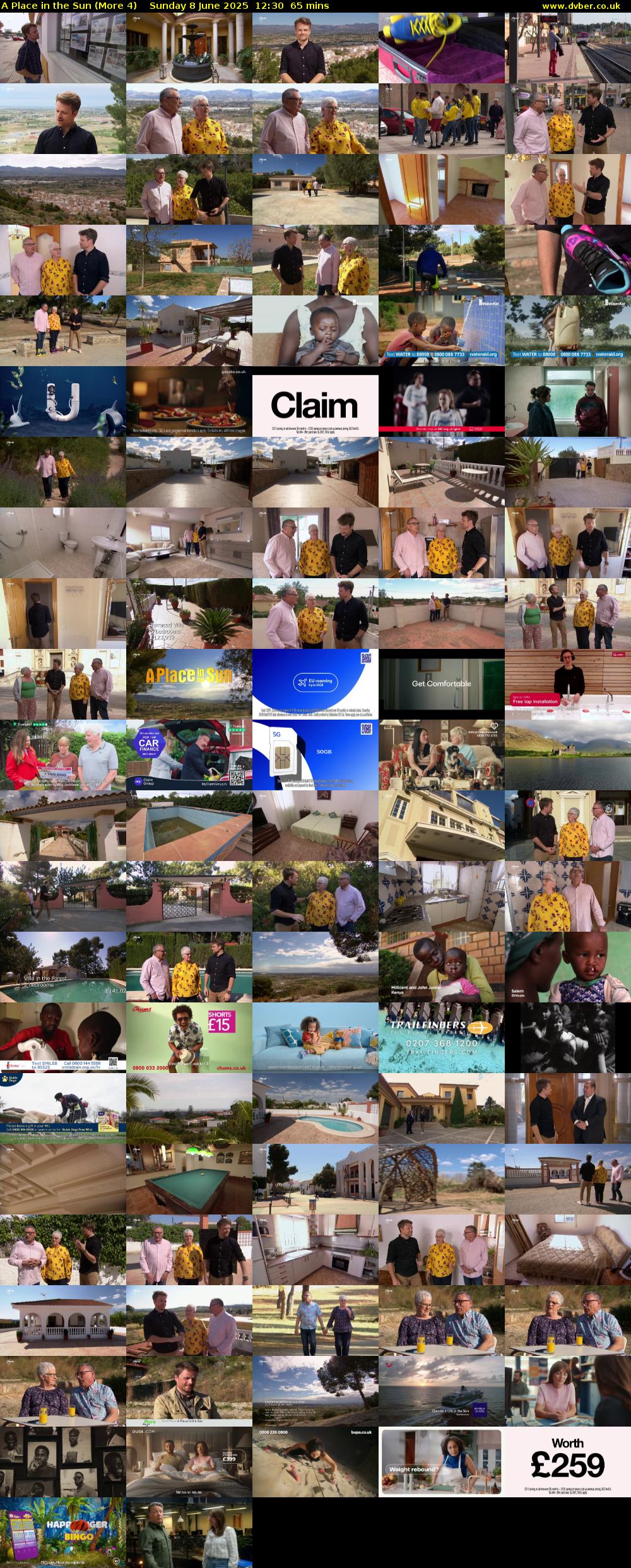 A Place in the Sun (More 4) Sunday 8 June 2025 12:30 - 13:35