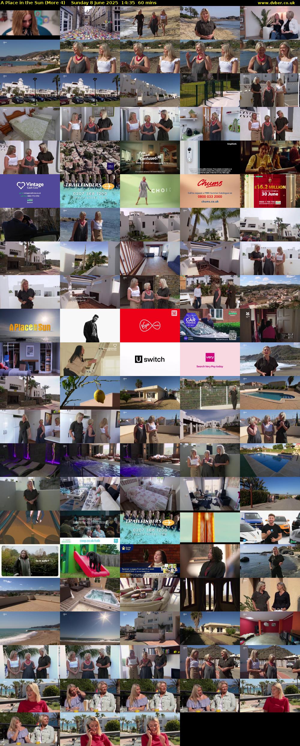 A Place in the Sun (More 4) Sunday 8 June 2025 14:35 - 15:35