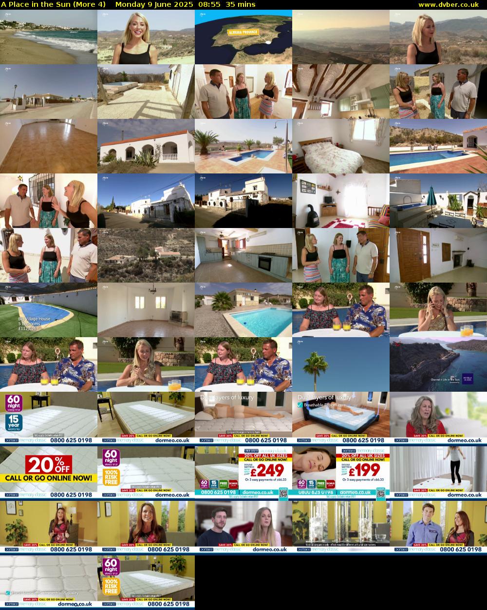 A Place in the Sun (More 4) Monday 9 June 2025 08:55 - 09:30