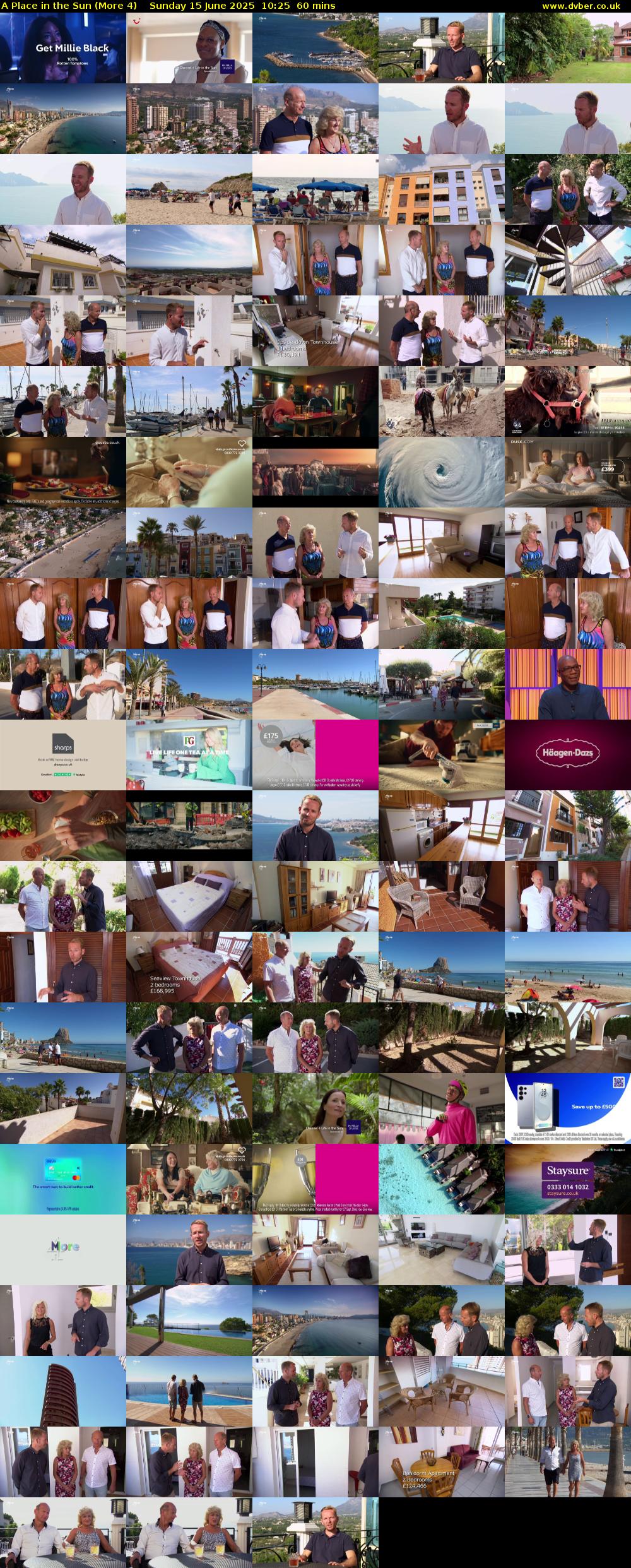 A Place in the Sun (More 4) Sunday 15 June 2025 10:25 - 11:25