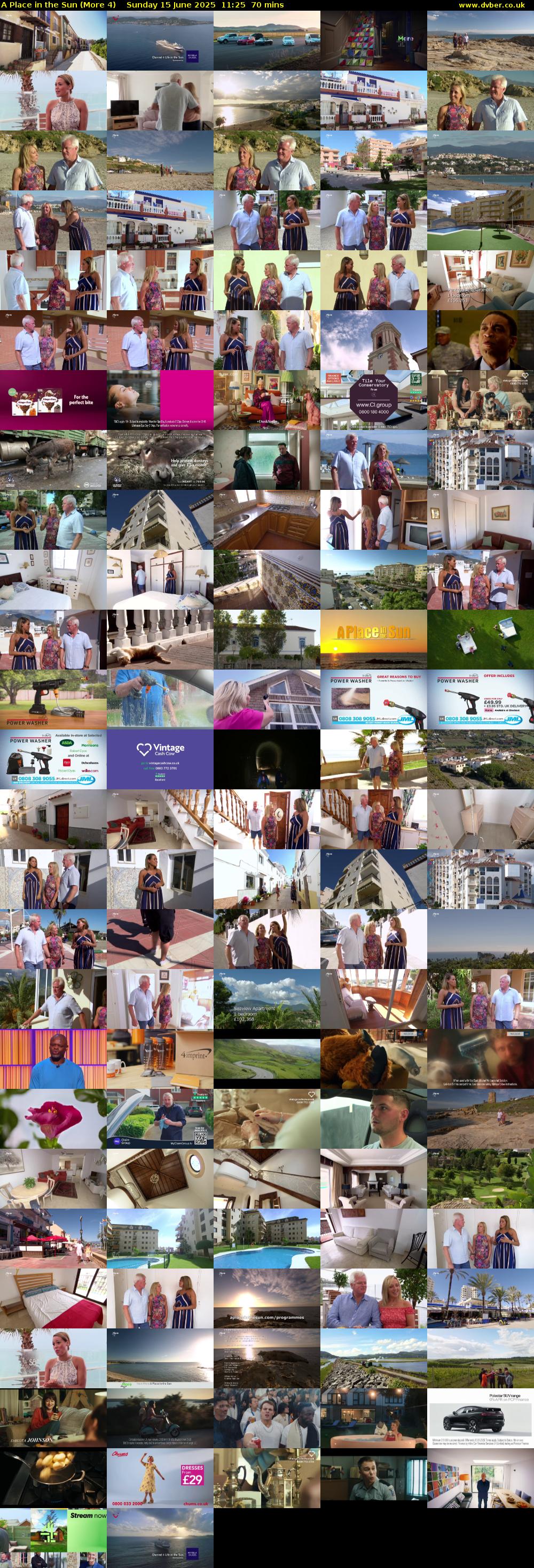 A Place in the Sun (More 4) Sunday 15 June 2025 11:25 - 12:35