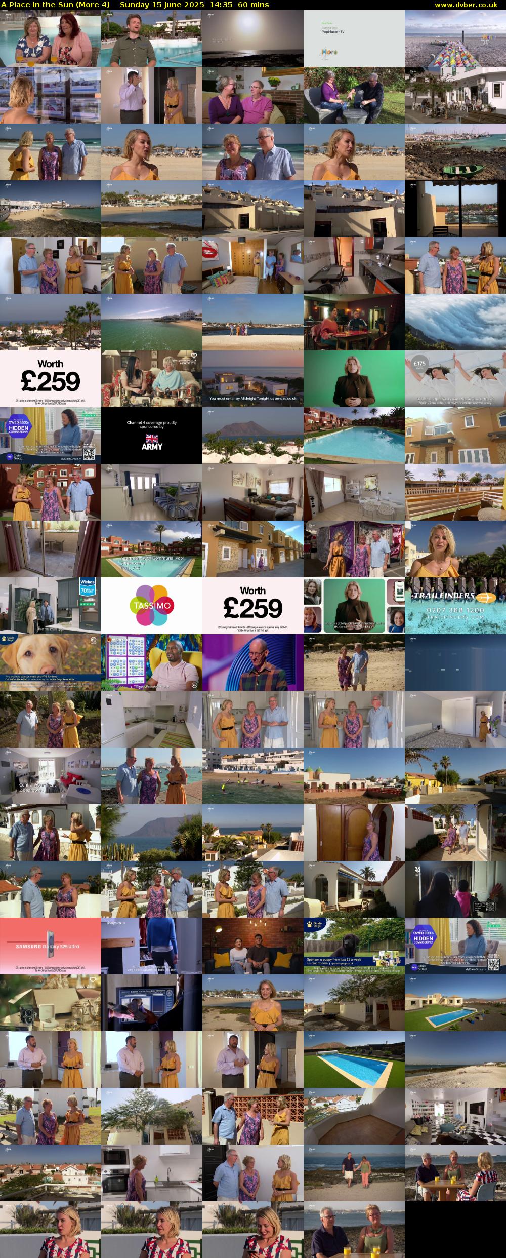A Place in the Sun (More 4) Sunday 15 June 2025 14:35 - 15:35