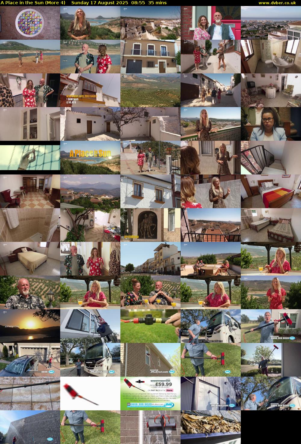 A Place in the Sun (More 4) Sunday 17 August 2025 08:55 - 09:30