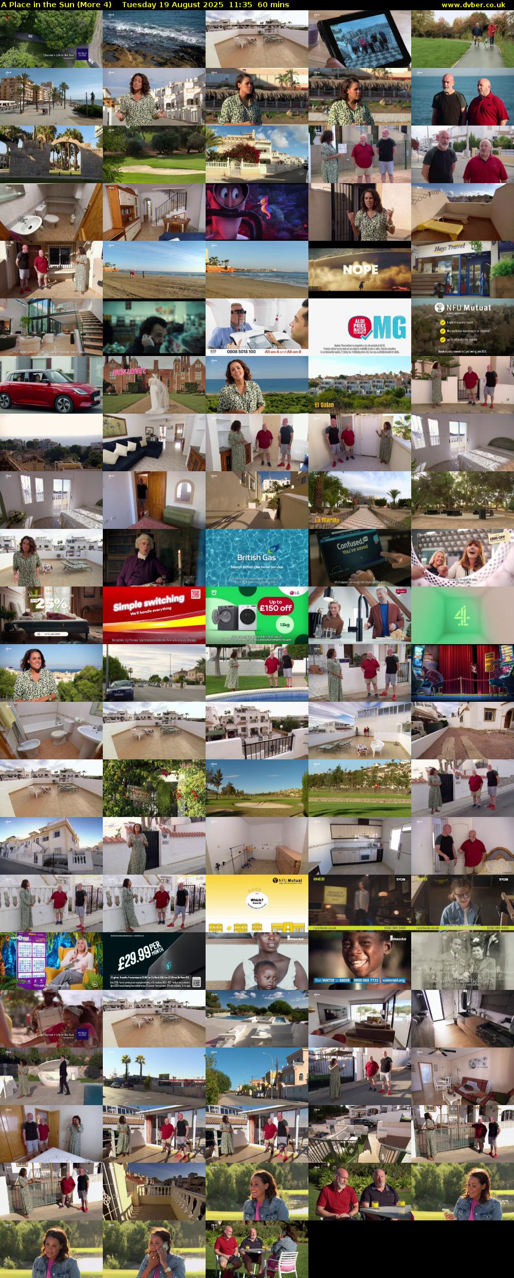 A Place in the Sun (More 4) Tuesday 19 August 2025 11:35 - 12:35
