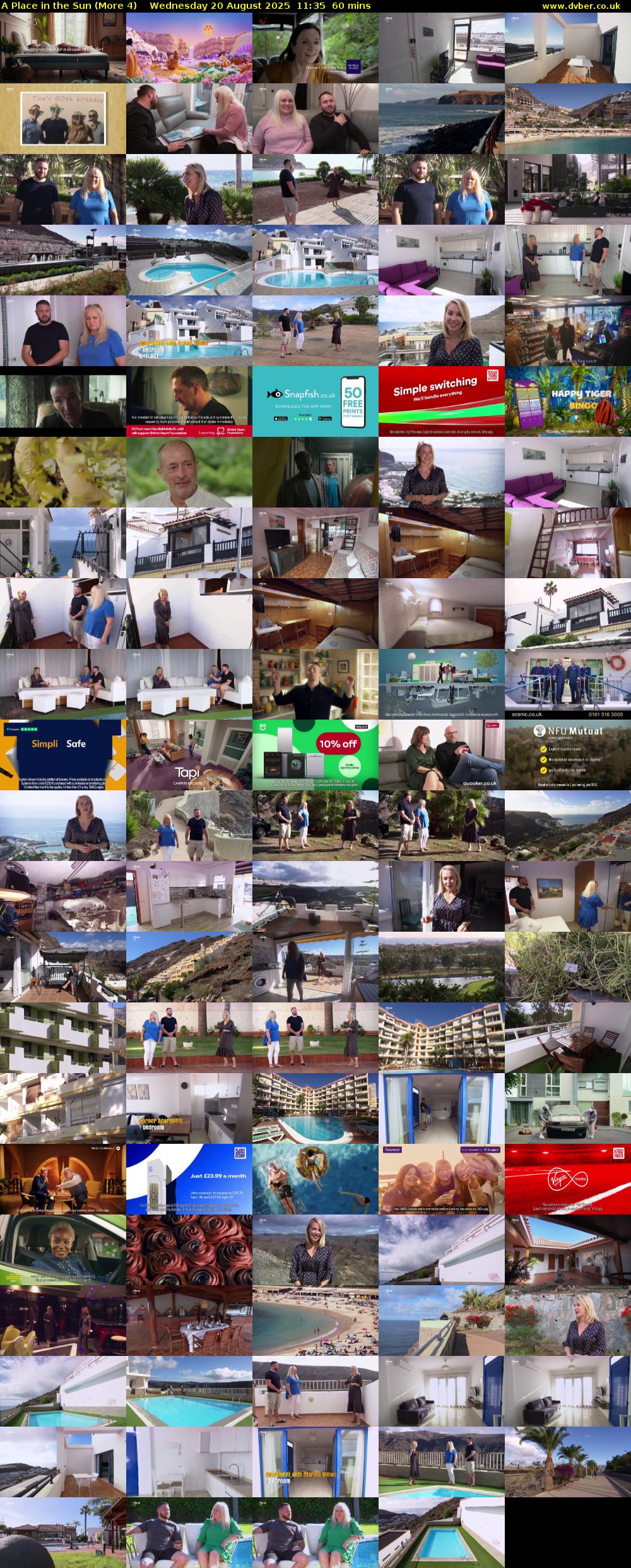 A Place in the Sun (More 4) Wednesday 20 August 2025 11:35 - 12:35