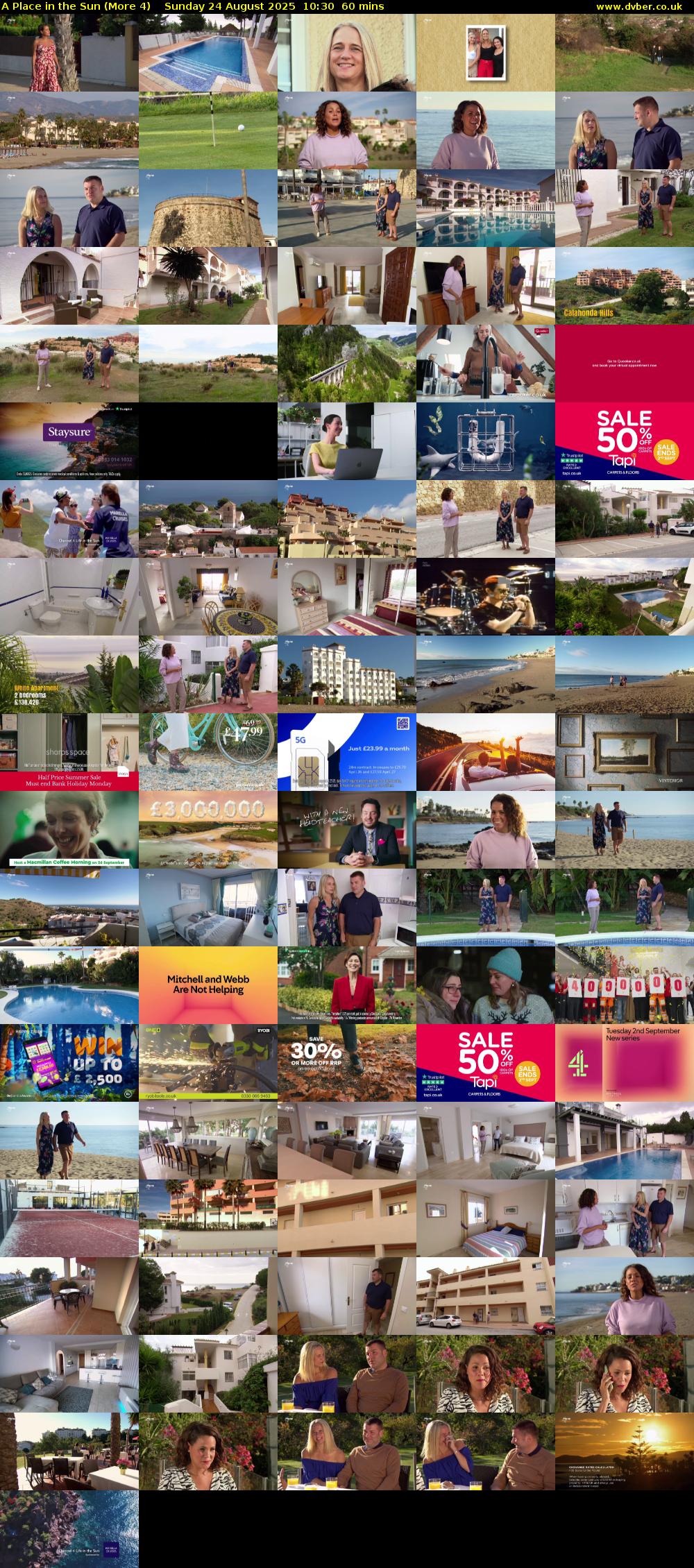 A Place in the Sun (More 4) Sunday 24 August 2025 10:30 - 11:30