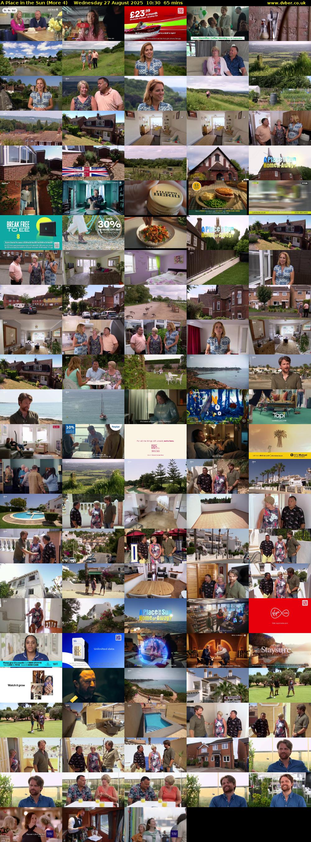 A Place in the Sun (More 4) Wednesday 27 August 2025 10:30 - 11:35
