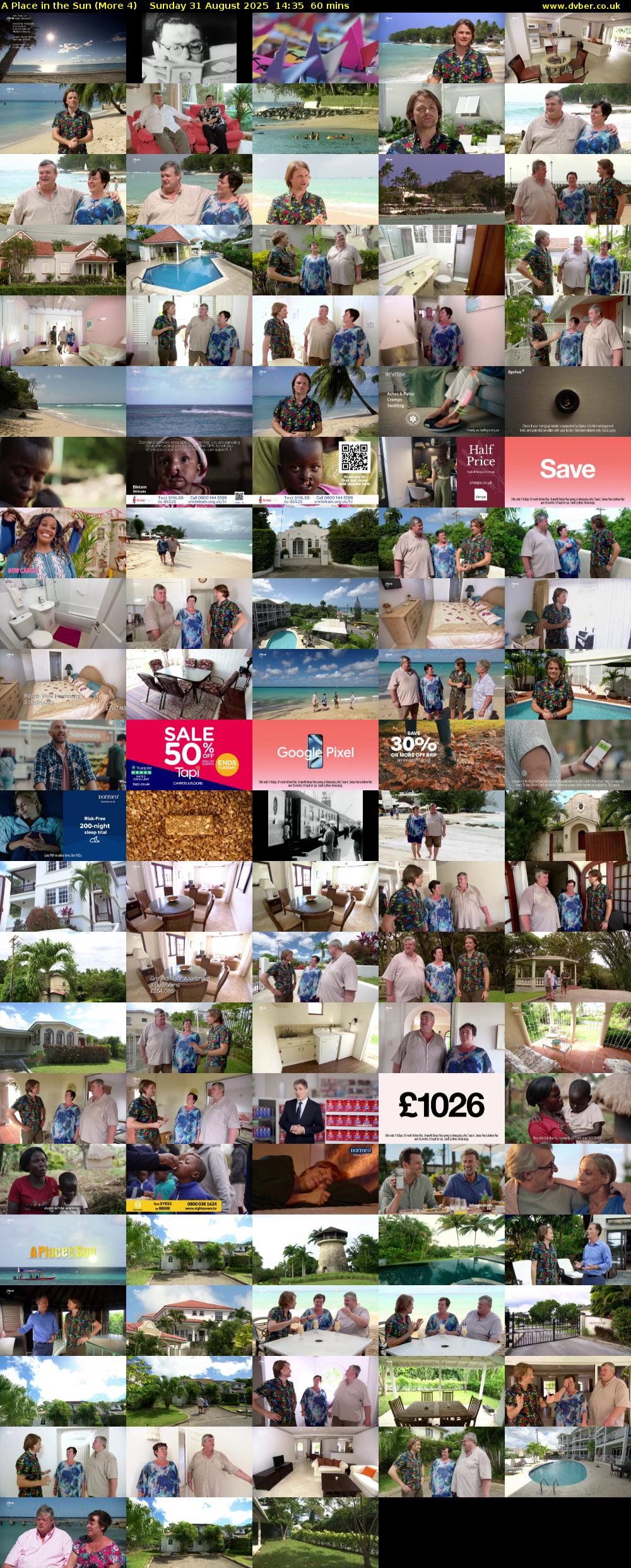 A Place in the Sun (More 4) Sunday 31 August 2025 14:35 - 15:35