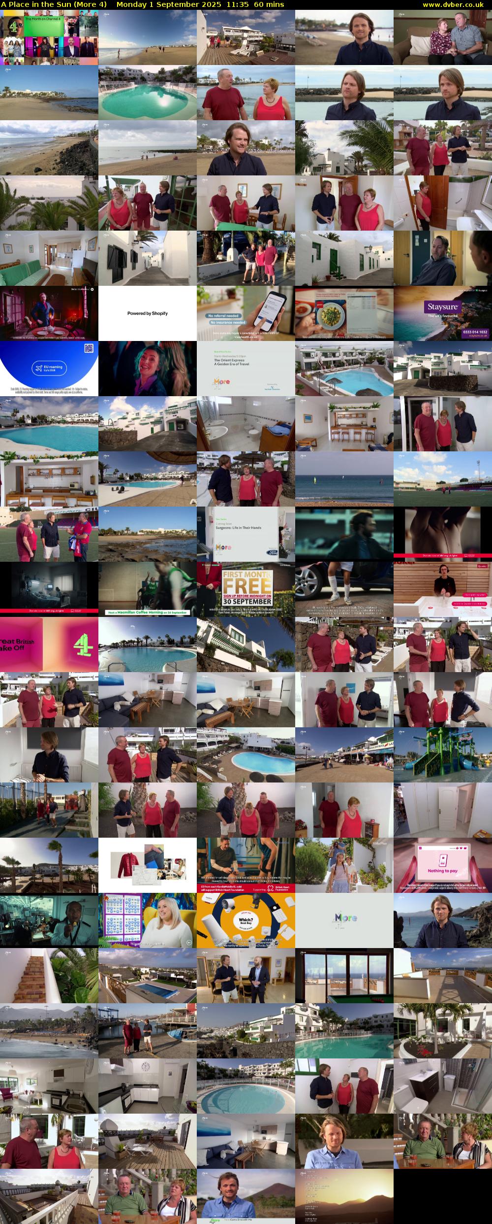 A Place in the Sun (More 4) Monday 1 September 2025 11:35 - 12:35