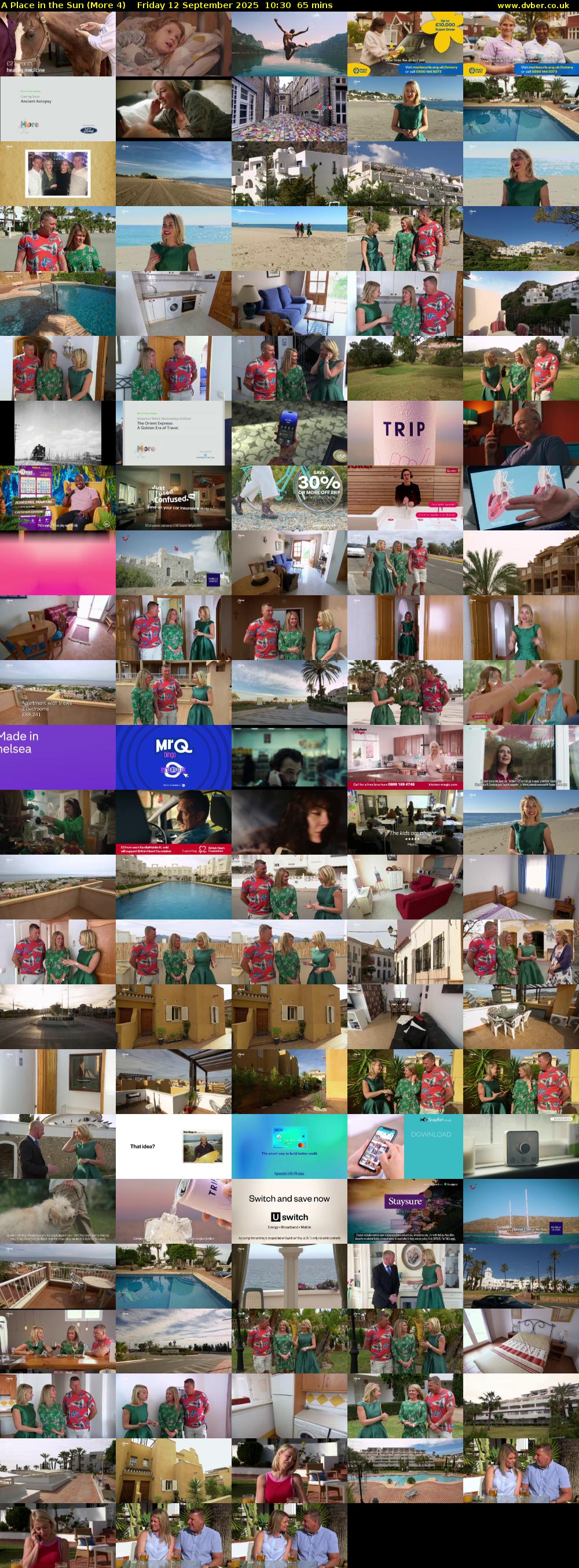 A Place in the Sun (More 4) Friday 12 September 2025 10:30 - 11:35