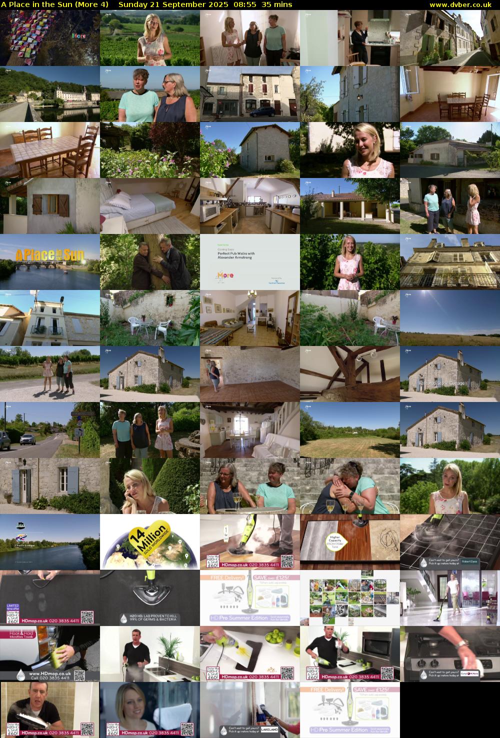 A Place in the Sun (More 4) Sunday 21 September 2025 08:55 - 09:30