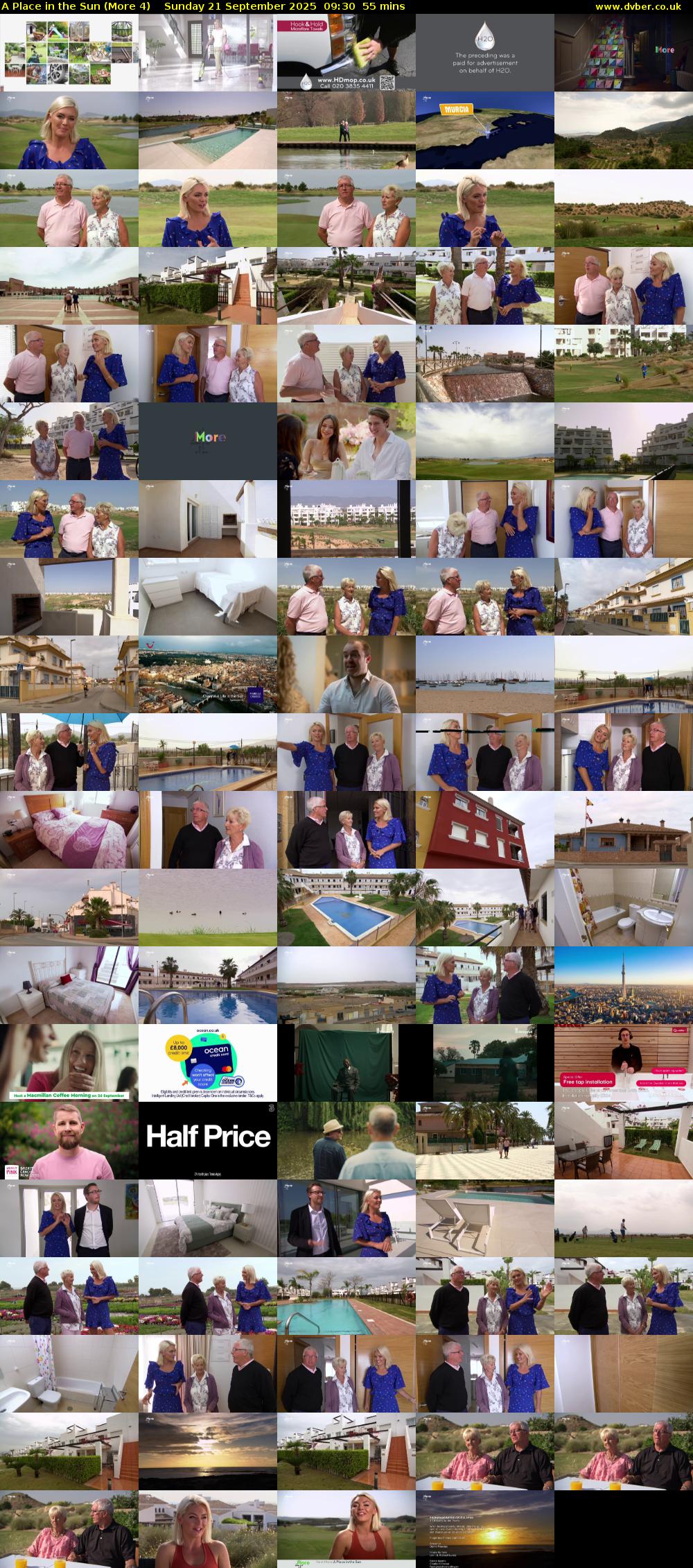 A Place in the Sun (More 4) Sunday 21 September 2025 09:30 - 10:25