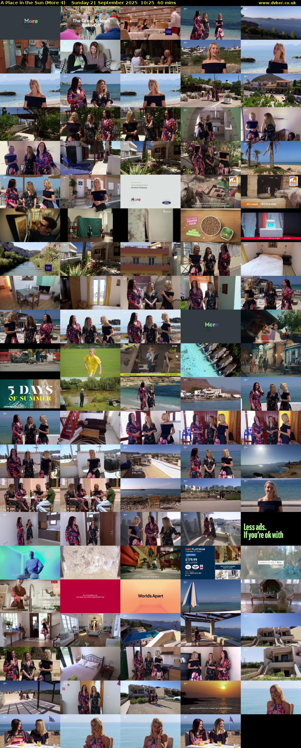 A Place in the Sun (More 4) Sunday 21 September 2025 10:25 - 11:25