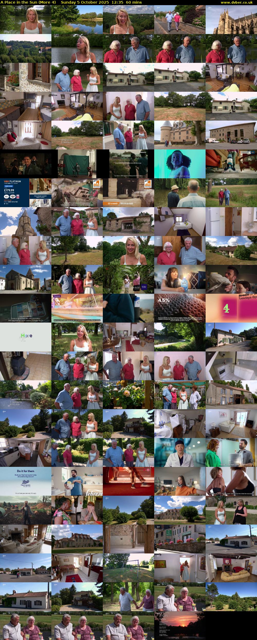 A Place in the Sun (More 4) Sunday 5 October 2025 12:35 - 13:35