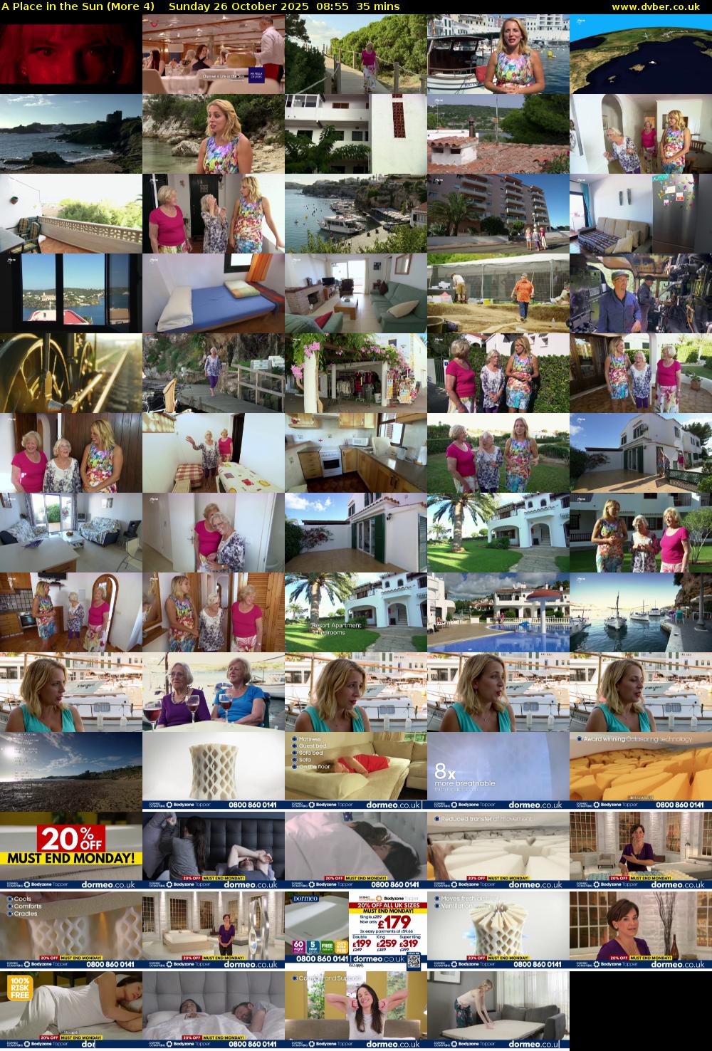 A Place in the Sun (More 4) Sunday 26 October 2025 08:55 - 09:30