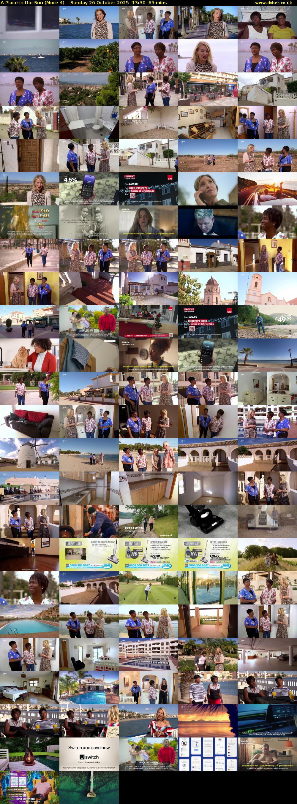 A Place in the Sun (More 4) Sunday 26 October 2025 13:30 - 14:35