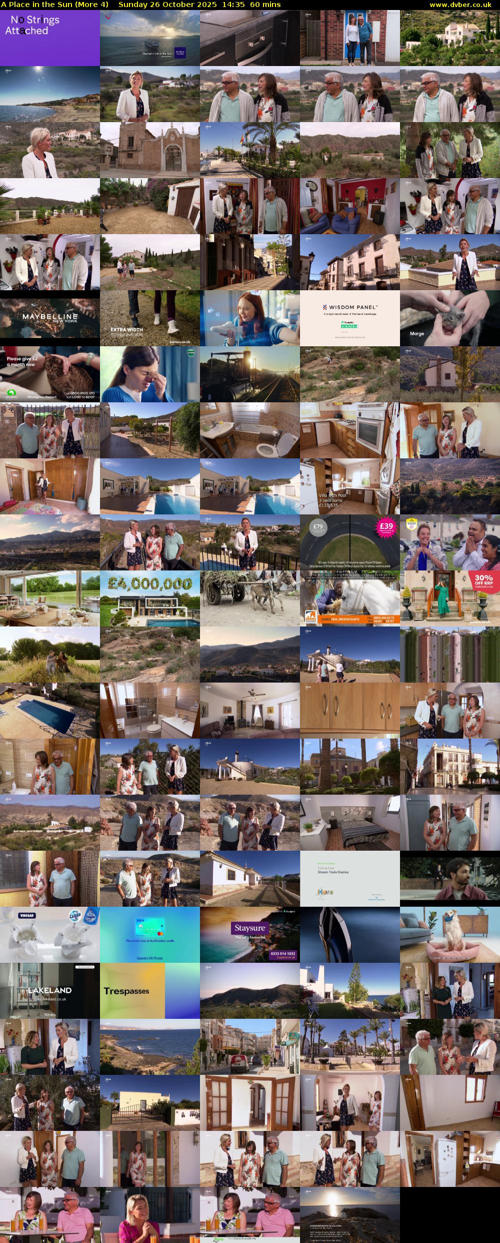 A Place in the Sun (More 4) Sunday 26 October 2025 14:35 - 15:35