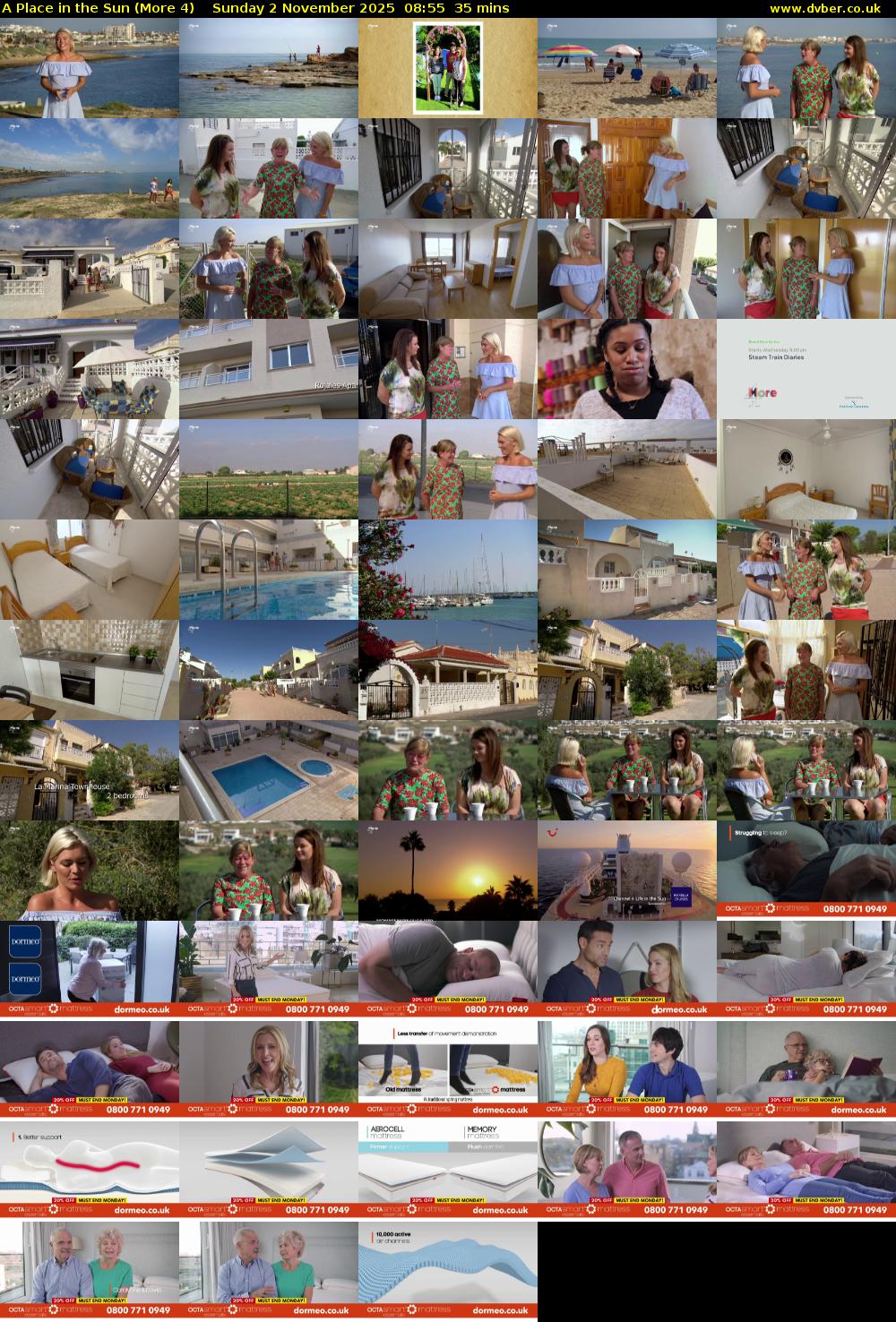 A Place in the Sun (More 4) Sunday 2 November 2025 08:55 - 09:30