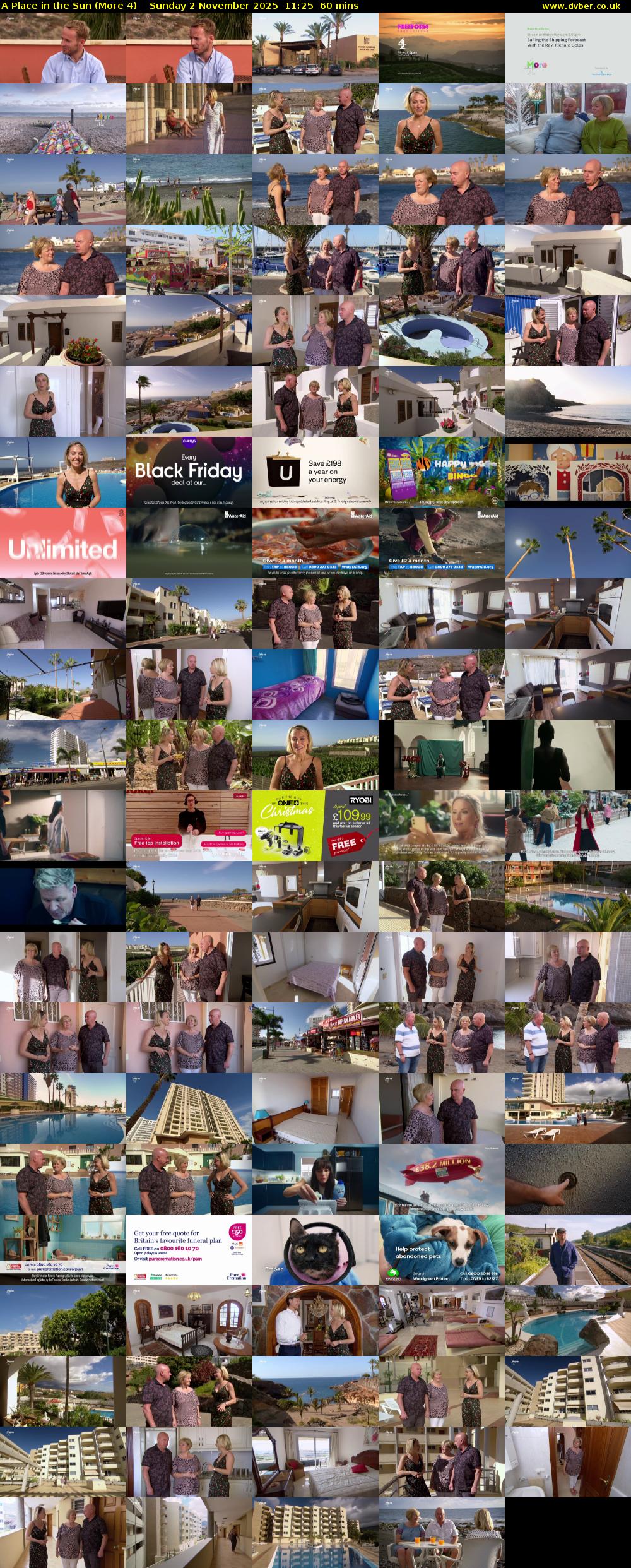 A Place in the Sun (More 4) Sunday 2 November 2025 11:25 - 12:25