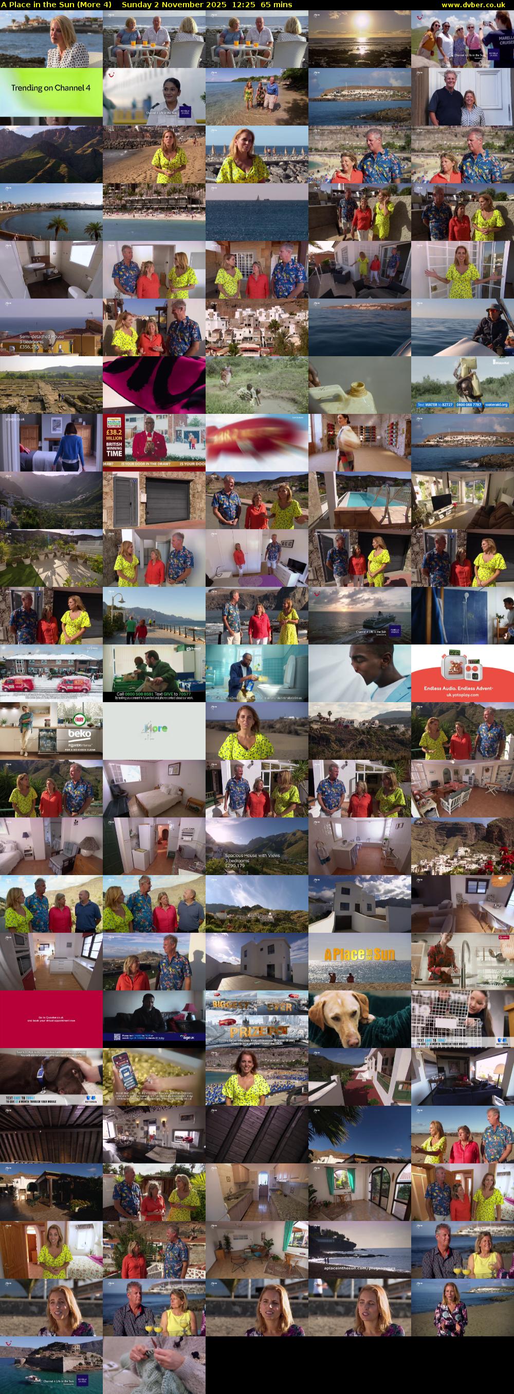 A Place in the Sun (More 4) Sunday 2 November 2025 12:25 - 13:30