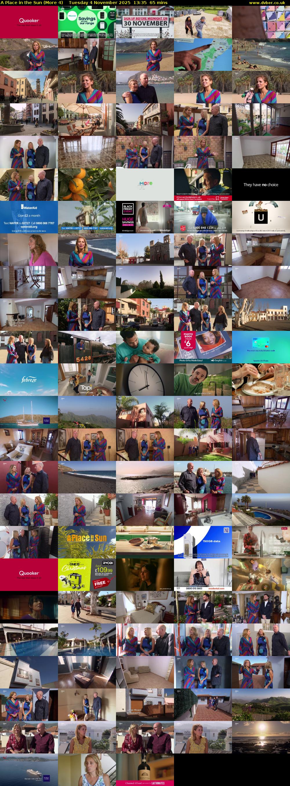 A Place in the Sun (More 4) Tuesday 4 November 2025 13:35 - 14:40