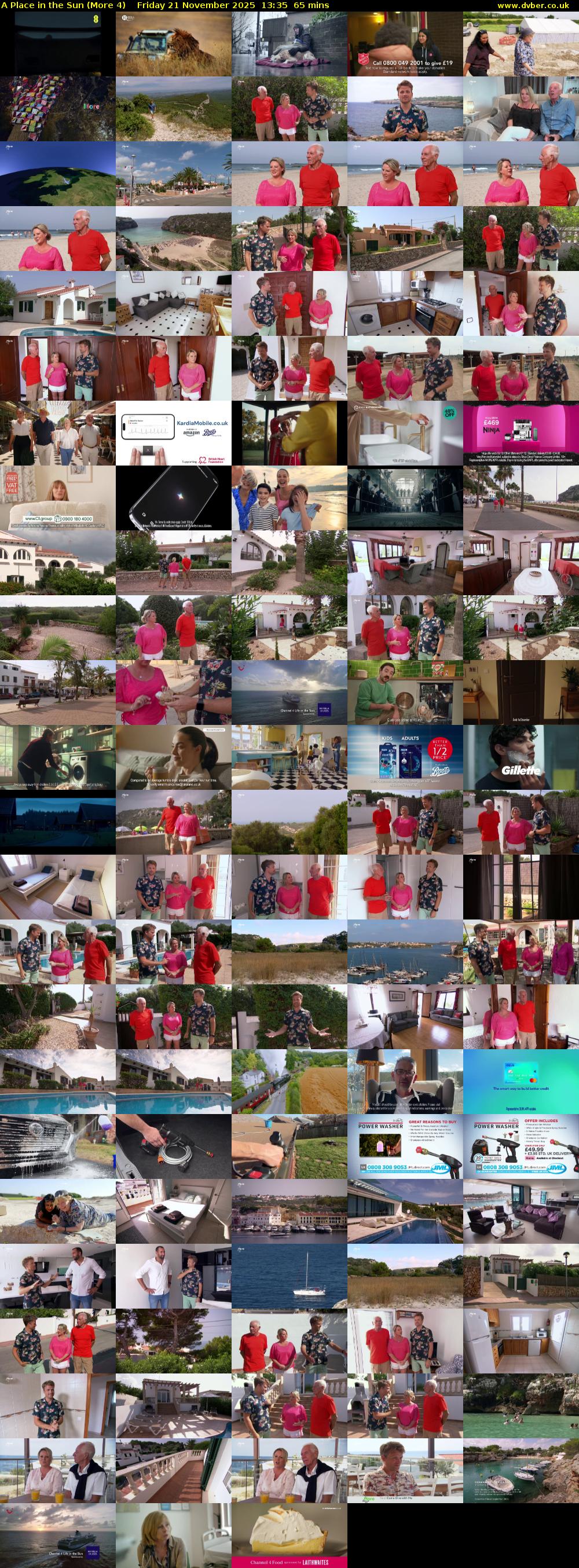 A Place in the Sun (More 4) Friday 21 November 2025 13:35 - 14:40