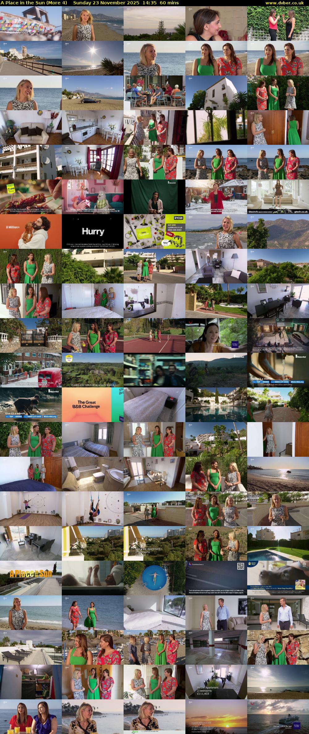 A Place in the Sun (More 4) Sunday 23 November 2025 14:35 - 15:35