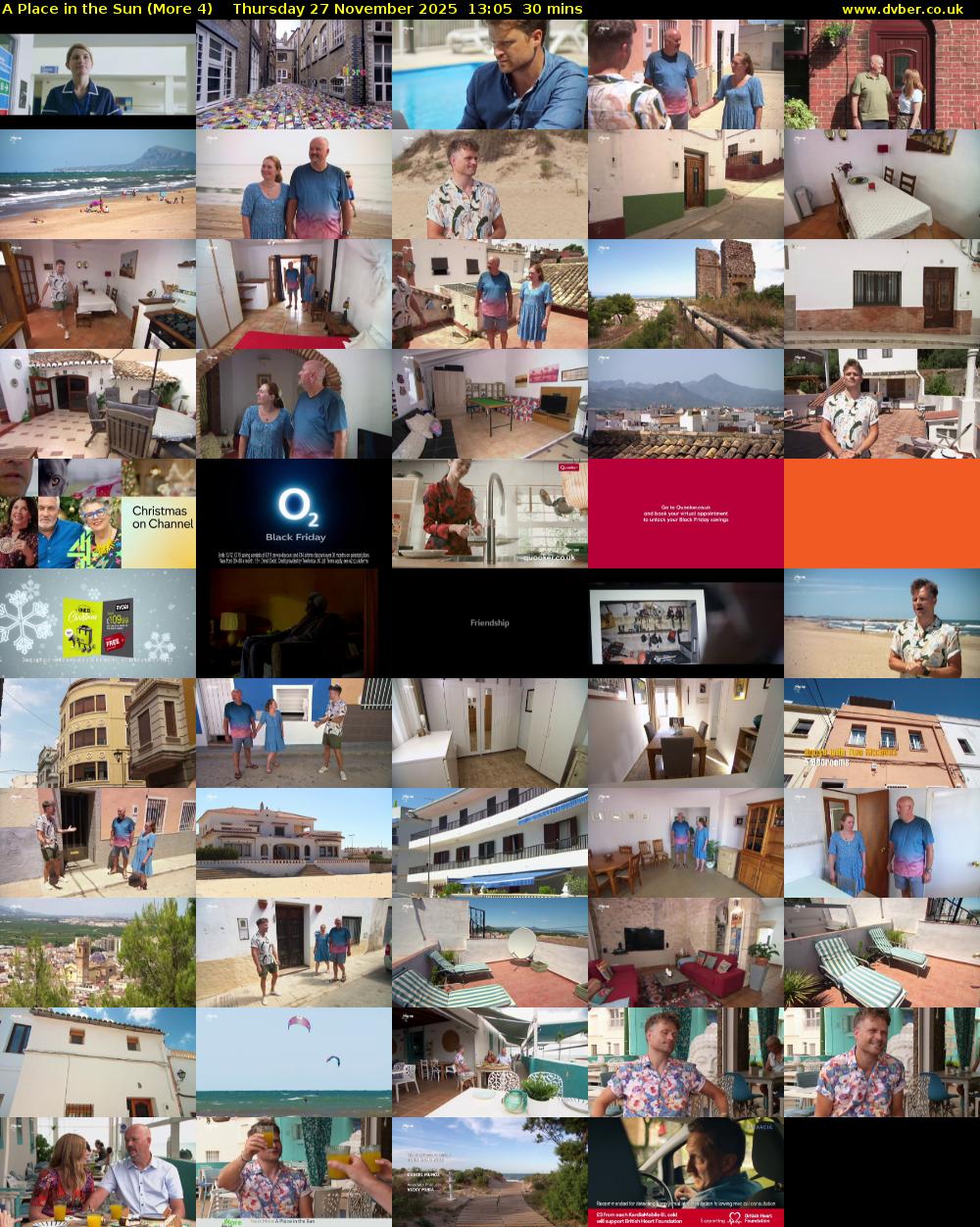 A Place in the Sun (More 4) Thursday 27 November 2025 13:05 - 13:35