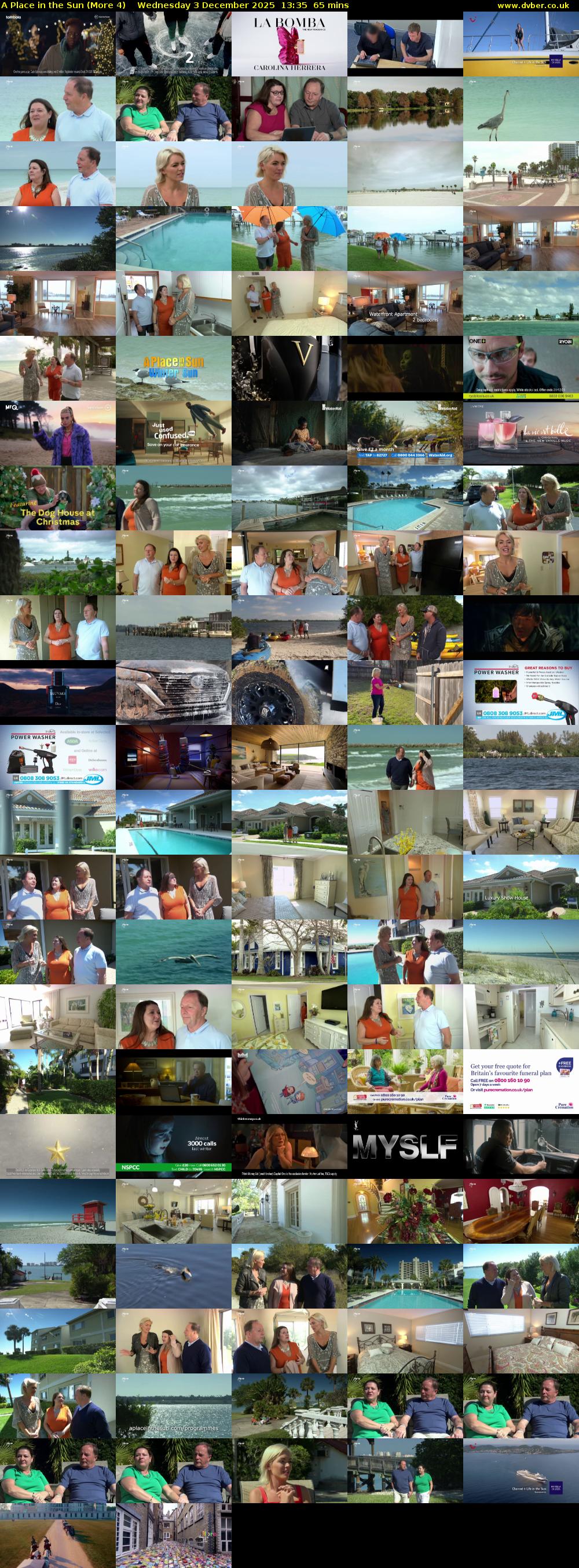 A Place in the Sun (More 4) Wednesday 3 December 2025 13:35 - 14:40