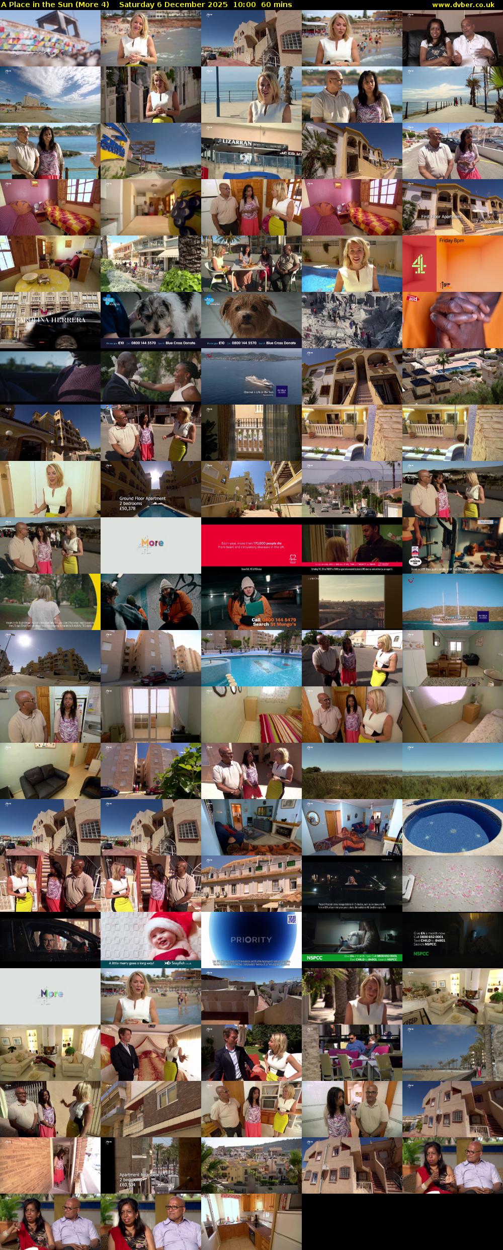 A Place in the Sun (More 4) Saturday 6 December 2025 10:00 - 11:00