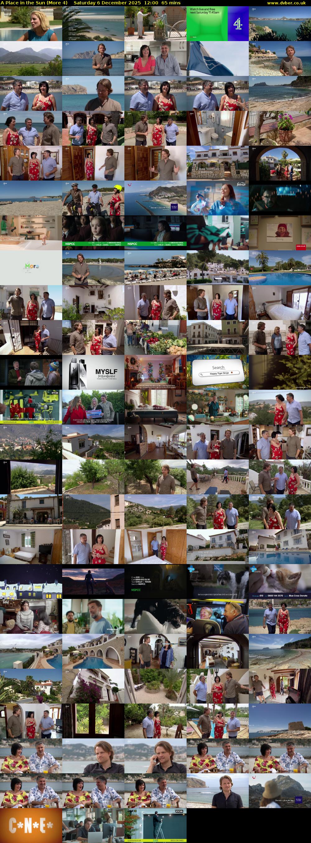 A Place in the Sun (More 4) Saturday 6 December 2025 12:00 - 13:05