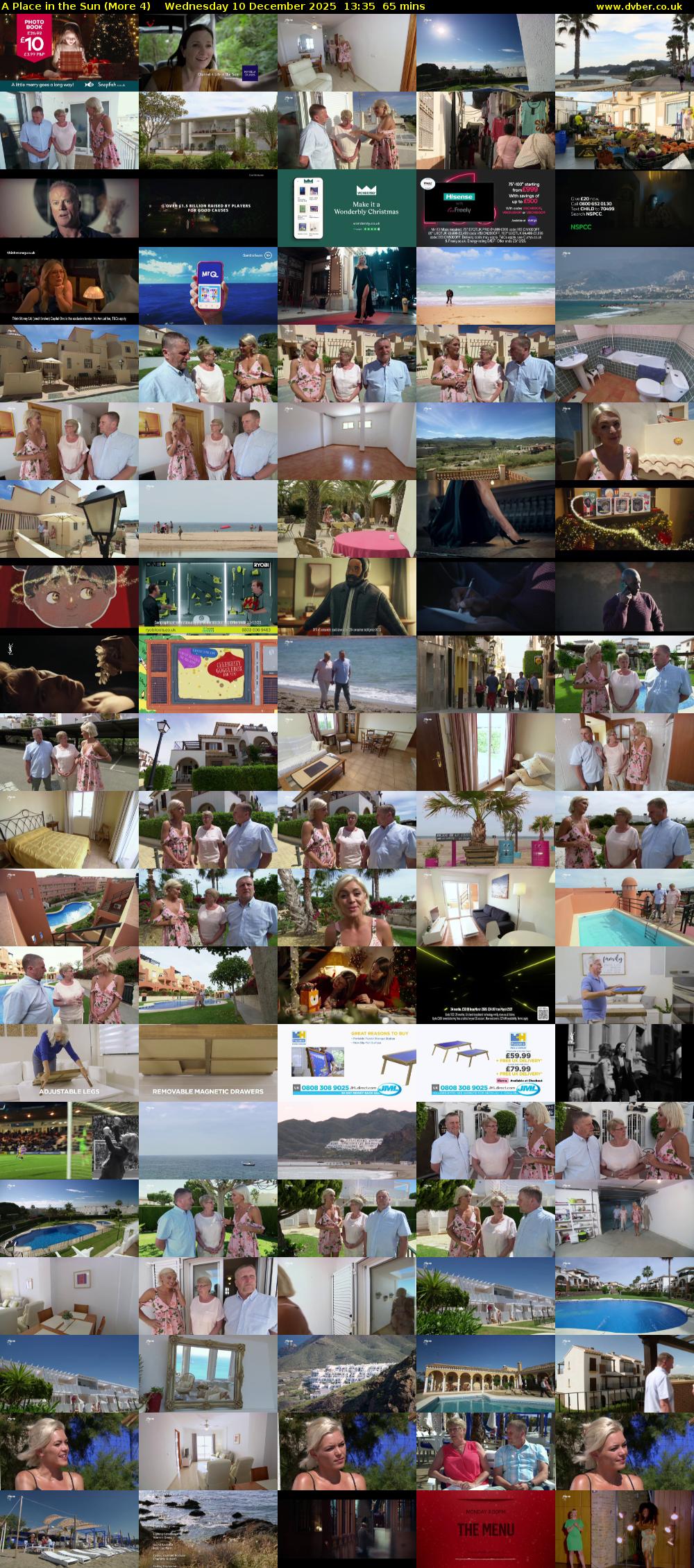 A Place in the Sun (More 4) Wednesday 10 December 2025 13:35 - 14:40