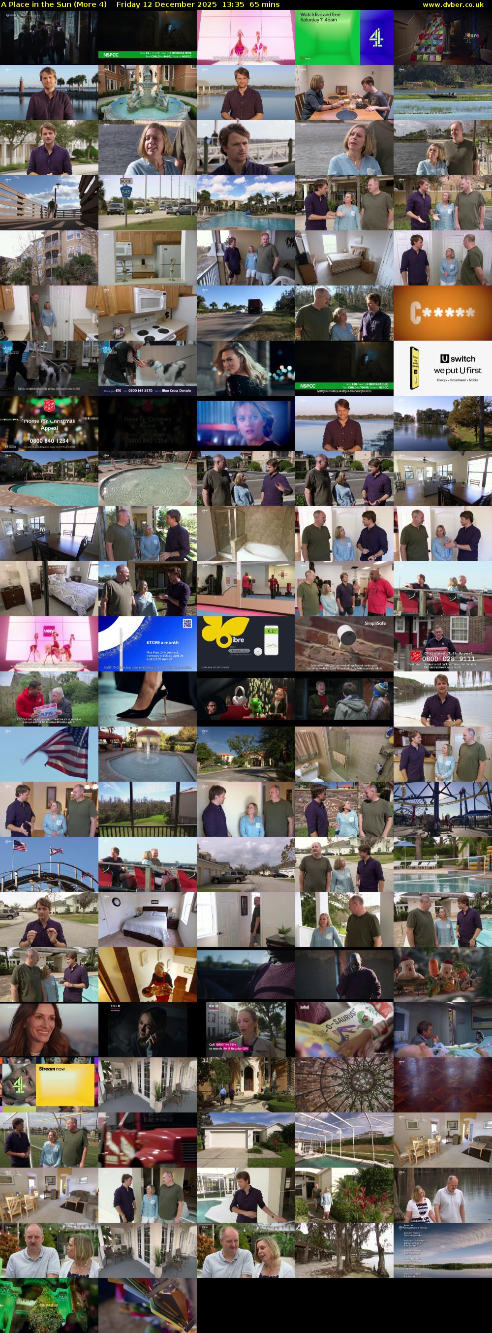 A Place in the Sun (More 4) Friday 12 December 2025 13:35 - 14:40