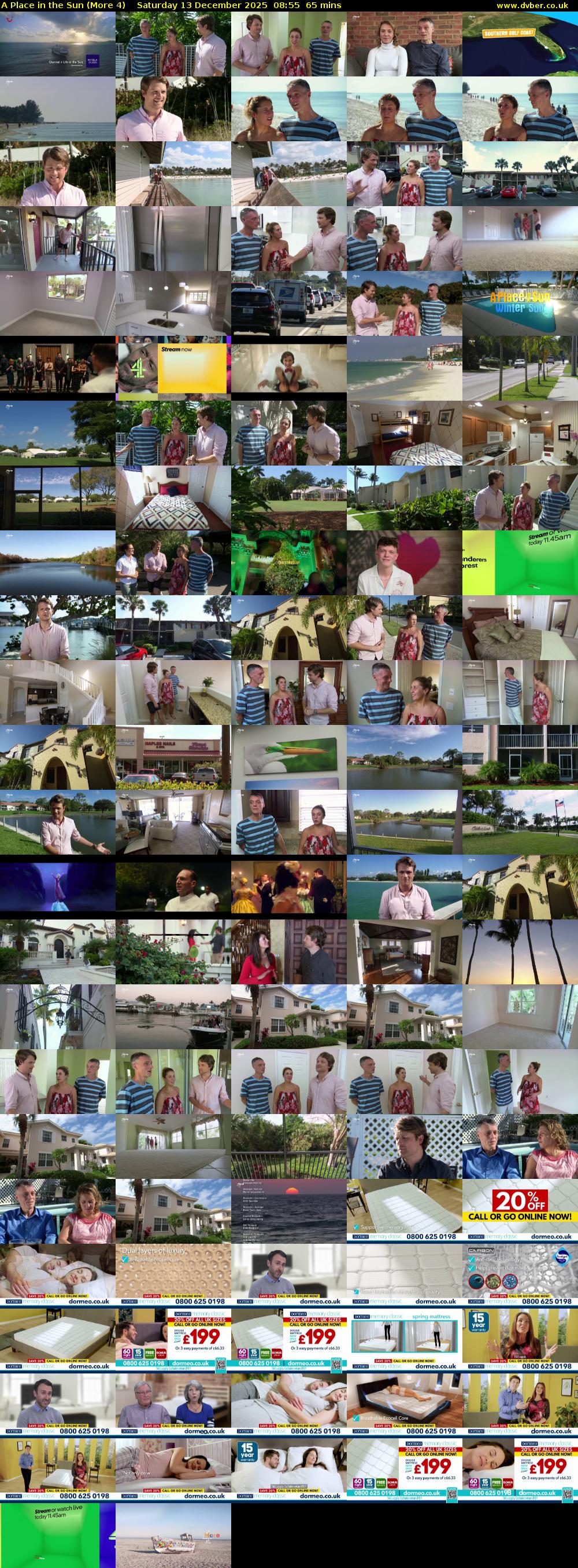 A Place in the Sun (More 4) Saturday 13 December 2025 08:55 - 10:00