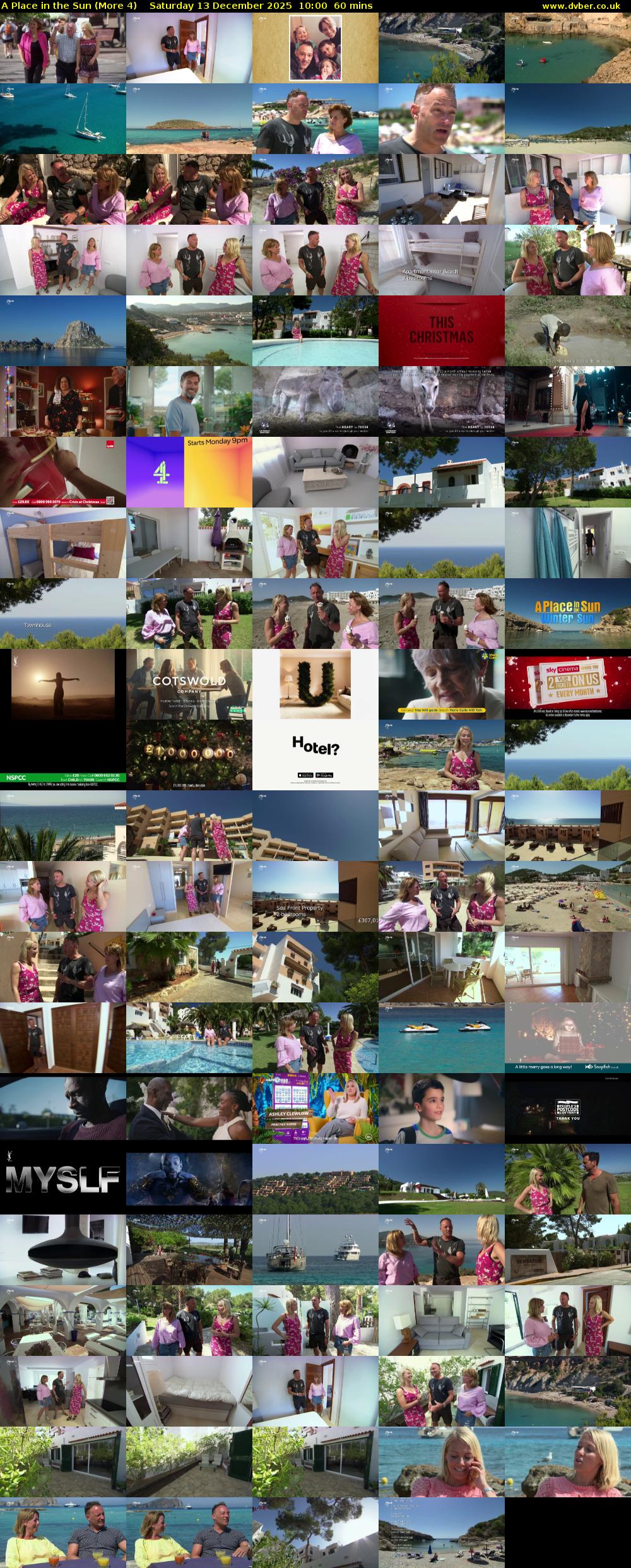 A Place in the Sun (More 4) Saturday 13 December 2025 10:00 - 11:00