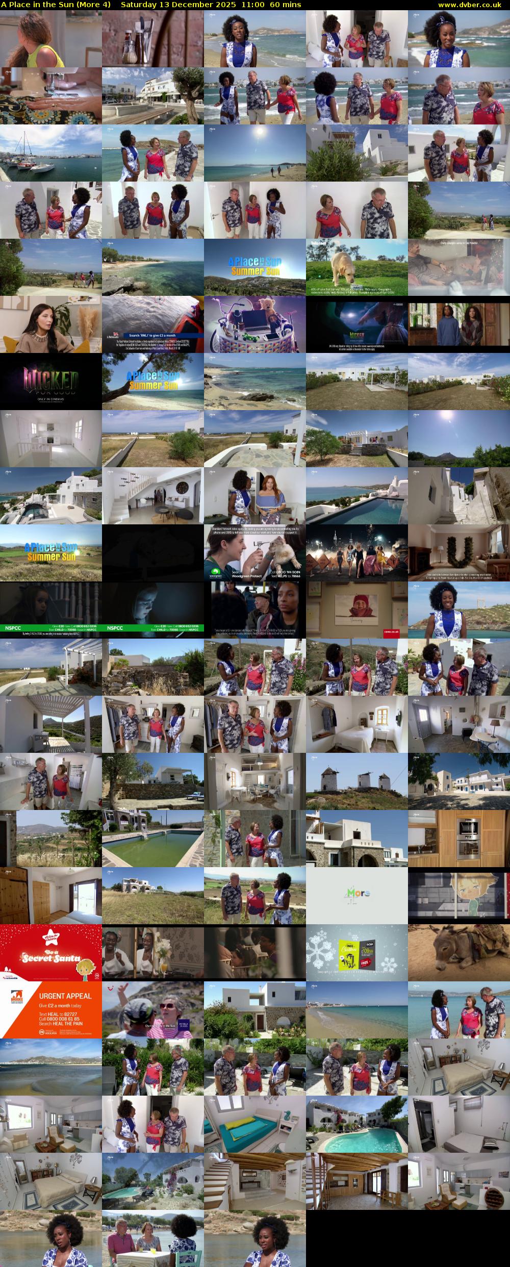 A Place in the Sun (More 4) Saturday 13 December 2025 11:00 - 12:00