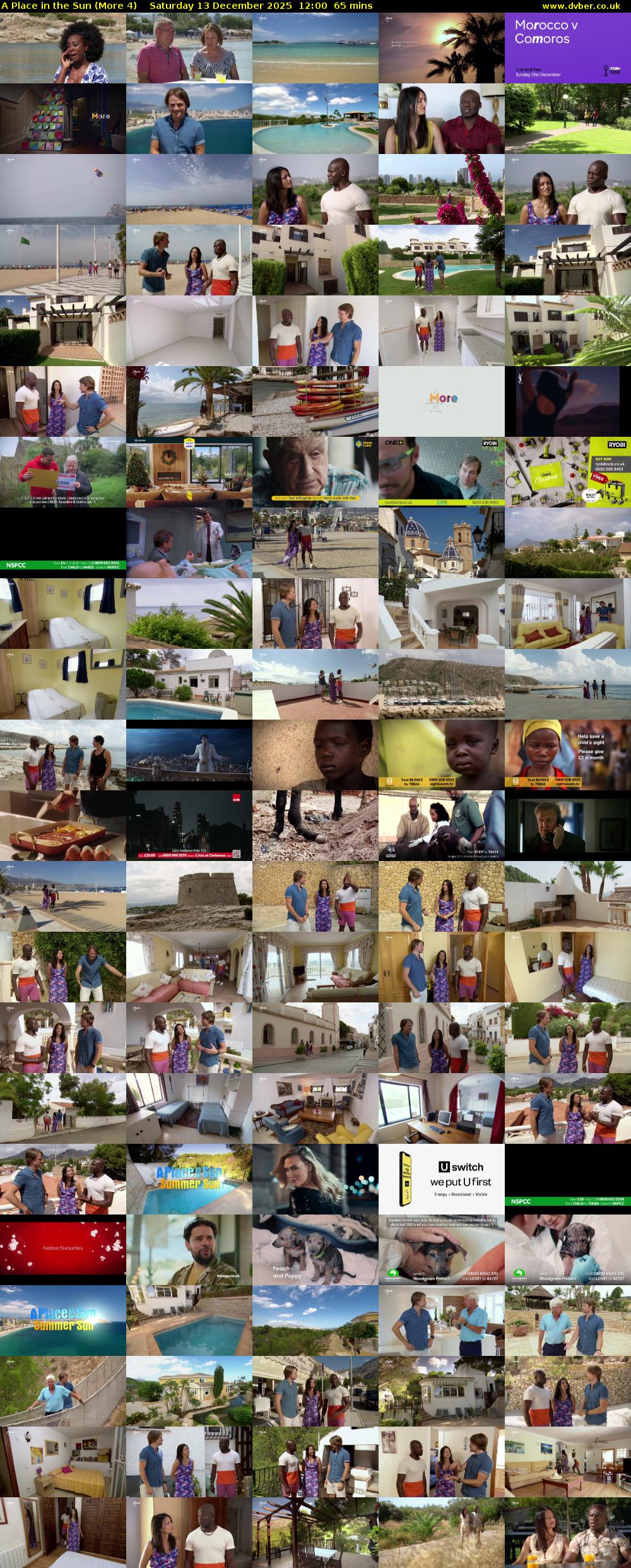 A Place in the Sun (More 4) Saturday 13 December 2025 12:00 - 13:05