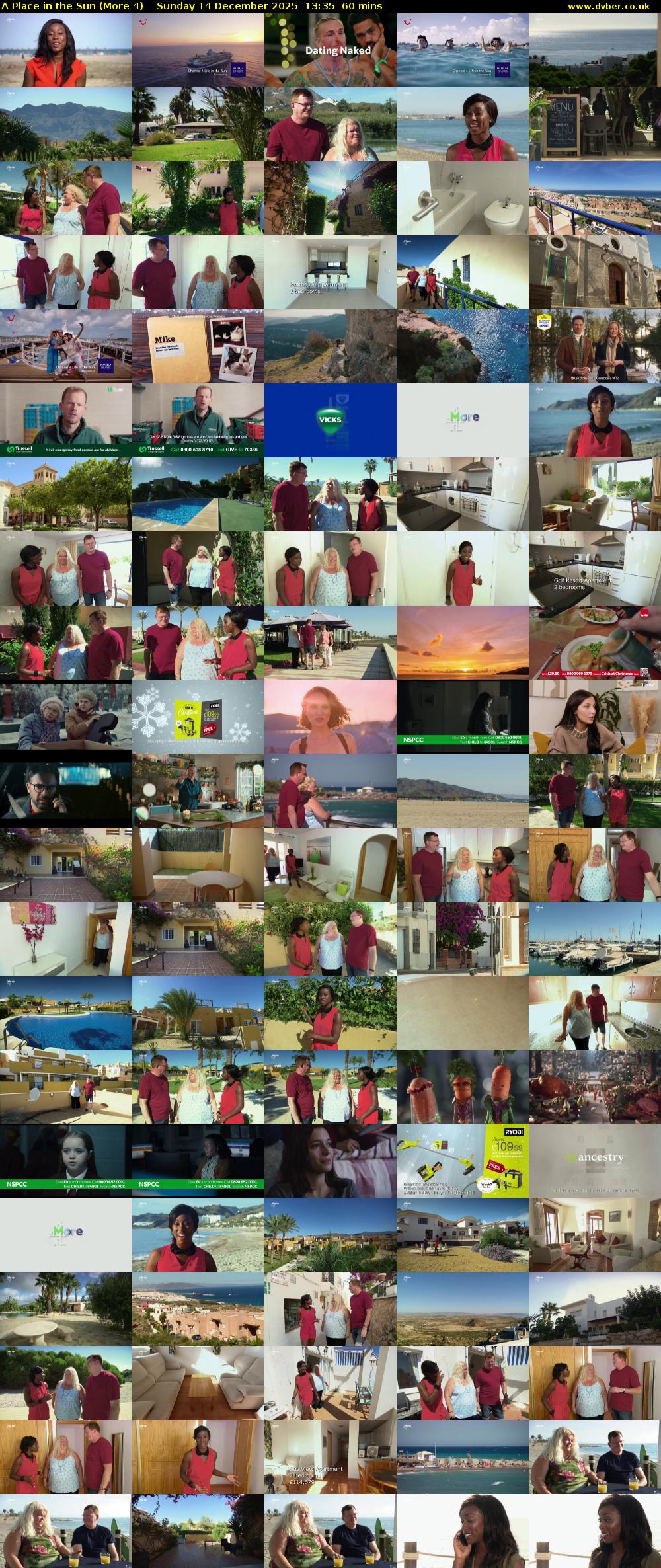 A Place in the Sun (More 4) Sunday 14 December 2025 13:35 - 14:35